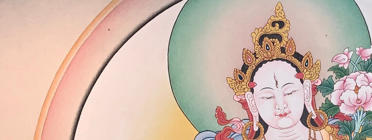 White Tara Thangkas - The Thangka
