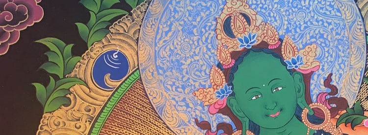 Green Tara Thangkas - The Thangka