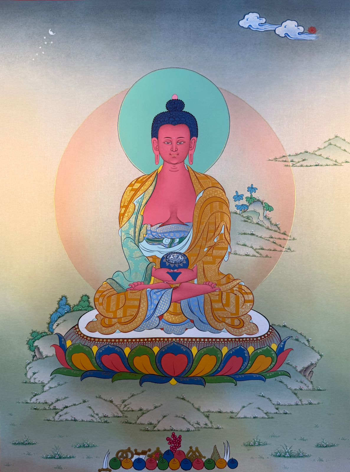 Amitabha Buddha Thangka Painting 60*45