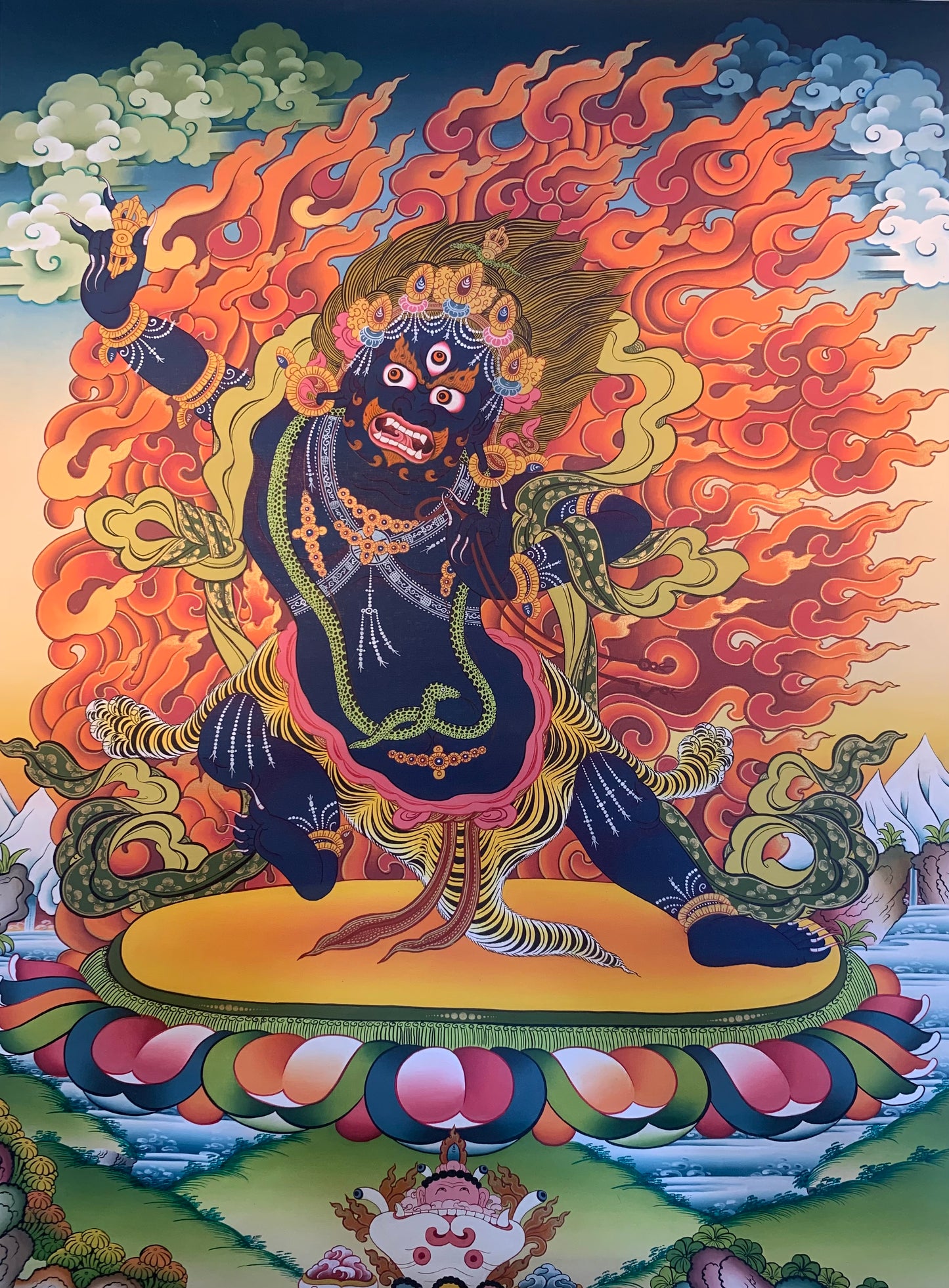 Wrathful Deity Vajrapani Thangka Painting 60*46