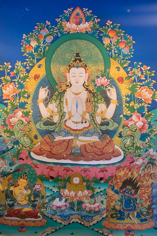 Chenrezig Thangka Painting 75*50