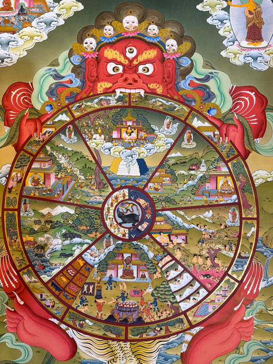 The Wheel of Life Thangka Painting 80*60
