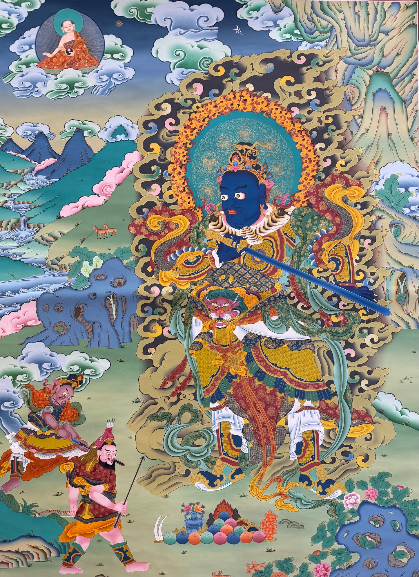 4 Dharmapala thangka painting 100*68