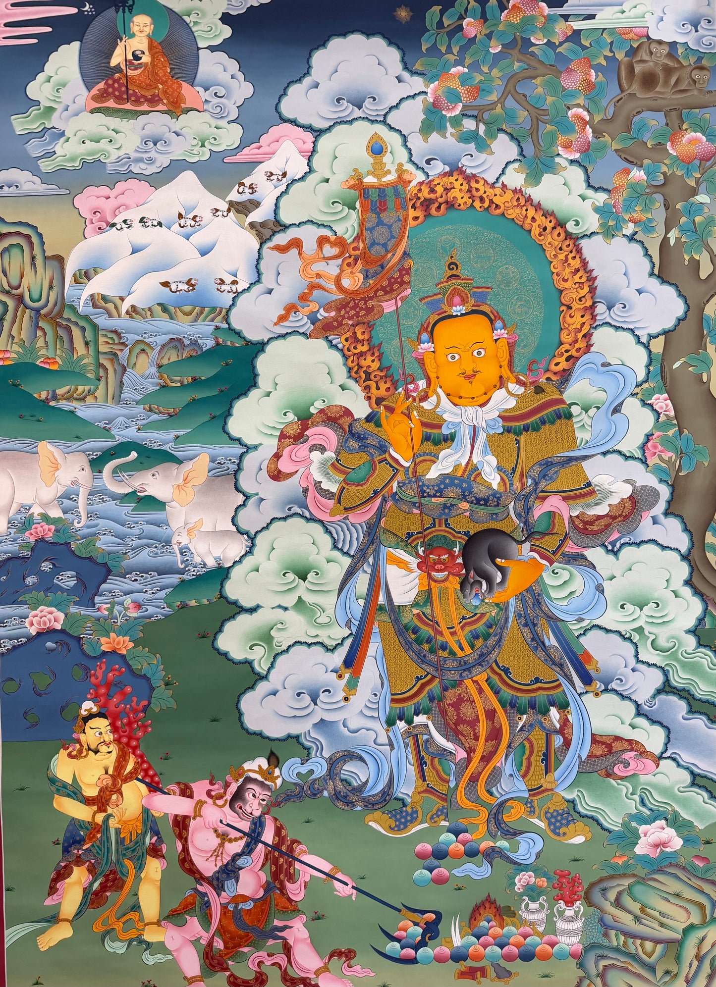 4 Dharmapala Thangka Painting 100*68