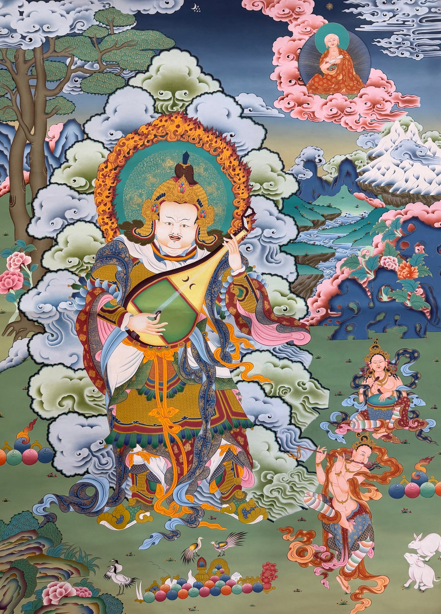 4 Dharmapala thangka painting 100*68