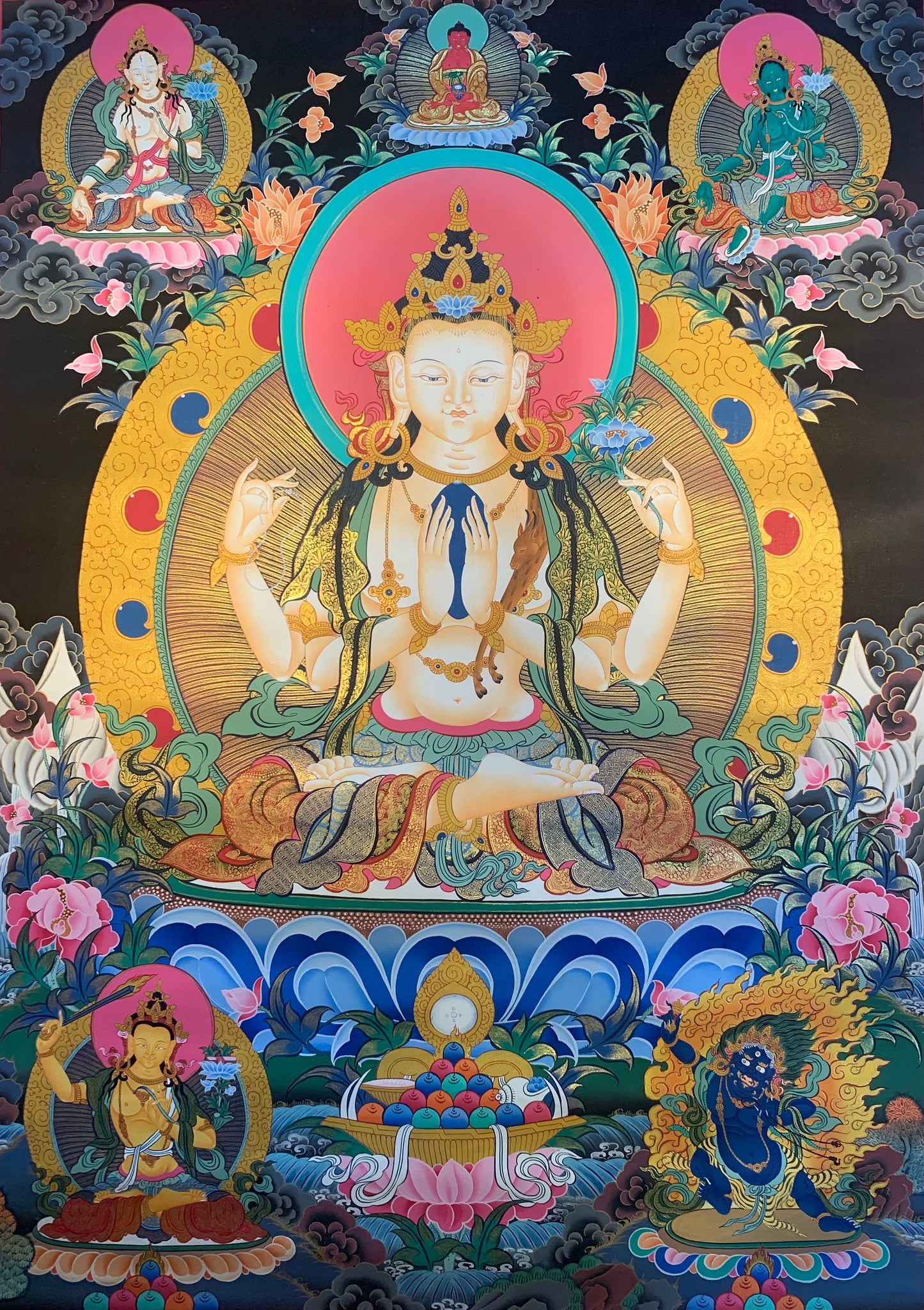 Chenrezig Thangka Painting 75*56