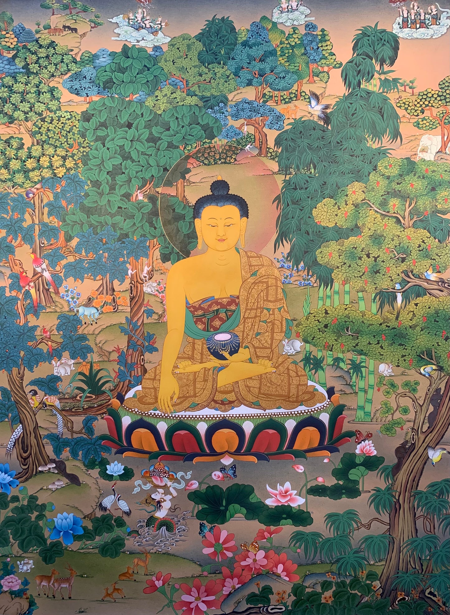 Shakyamuni Buddha Thangka Painting 75*50