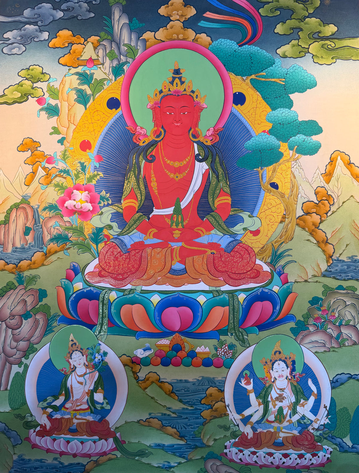 Amitayus Buddha Thangka Painting 60*45