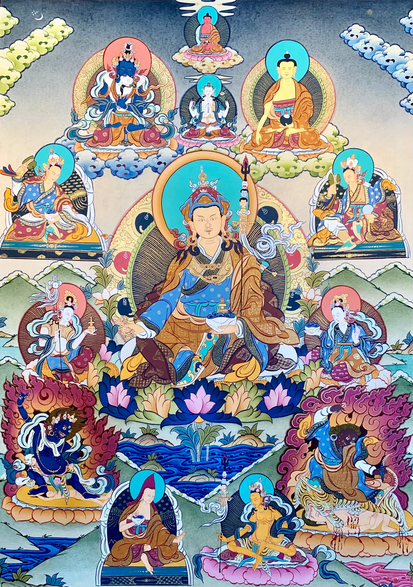 Guru Rinpoche Thangka Painting 60*44
