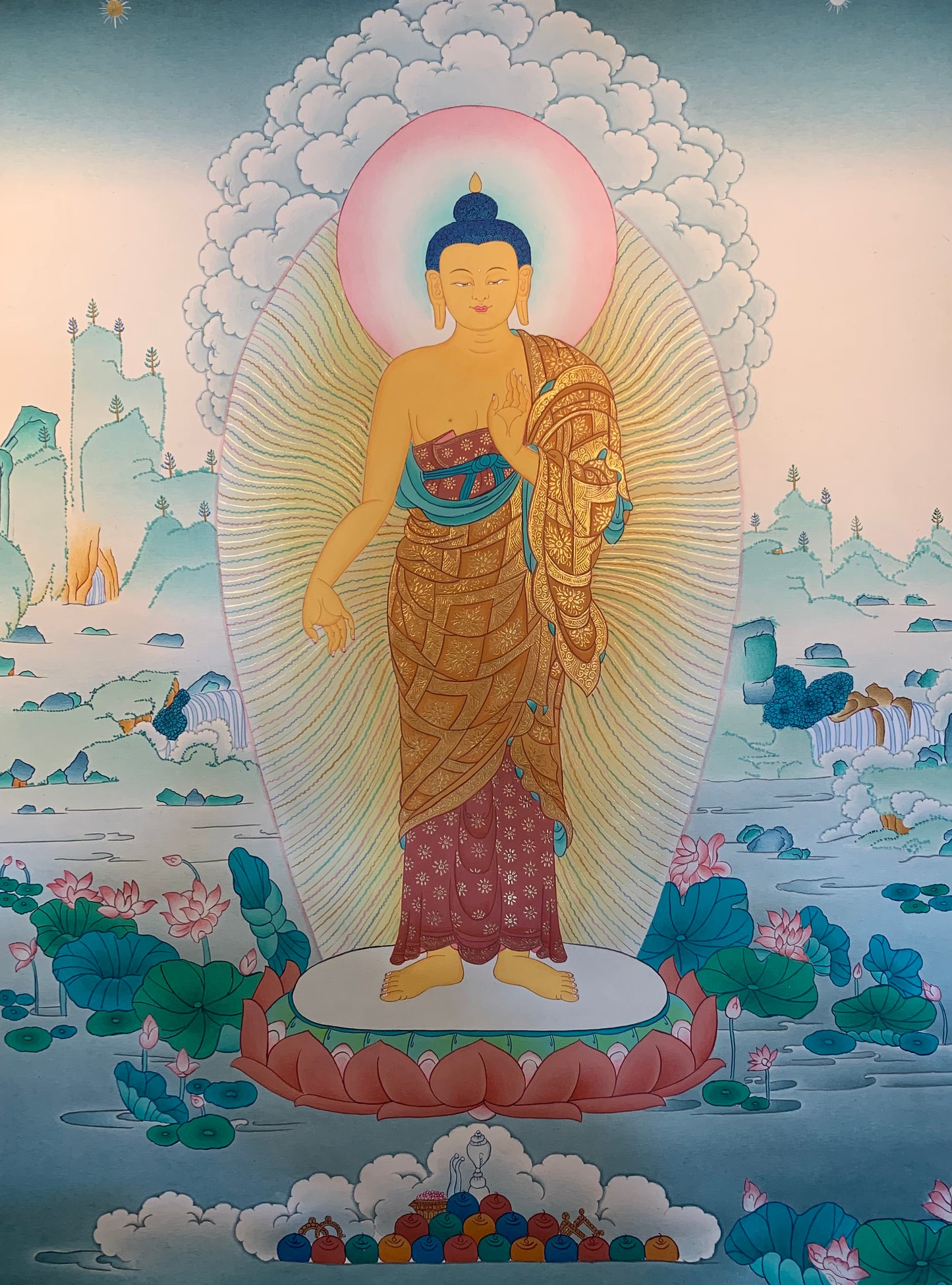 Shakyamuni Buddha Thangka Painting 60*45