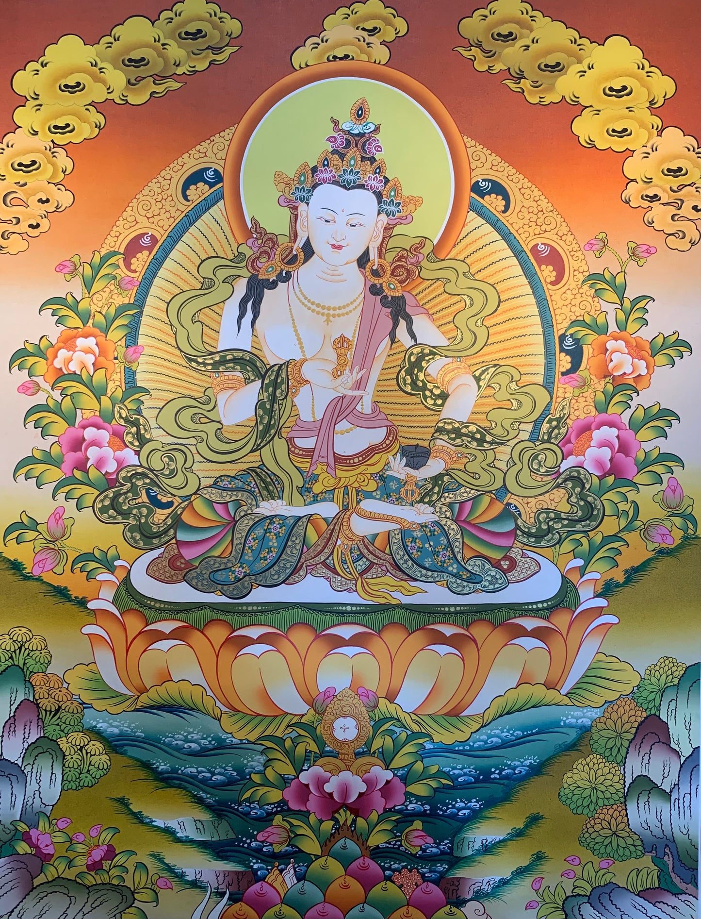 Vajrasattva Thangka Painting 68*51