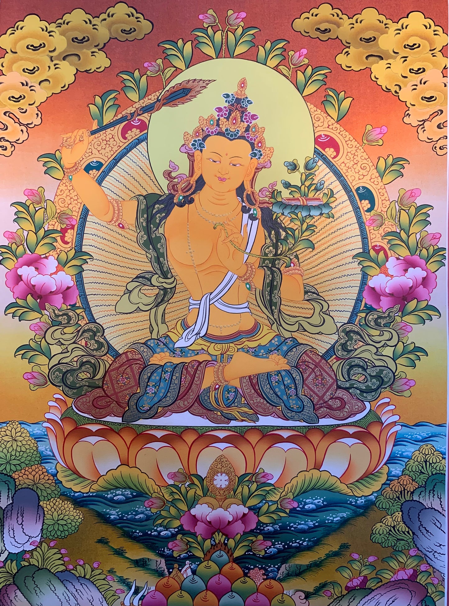 Manjushri Thangka Painting 51*40