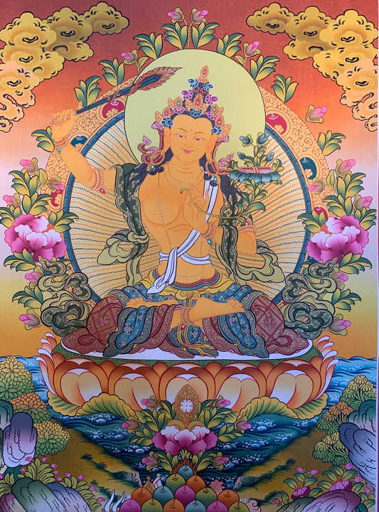 Manjushri Thangka Painting 51*40