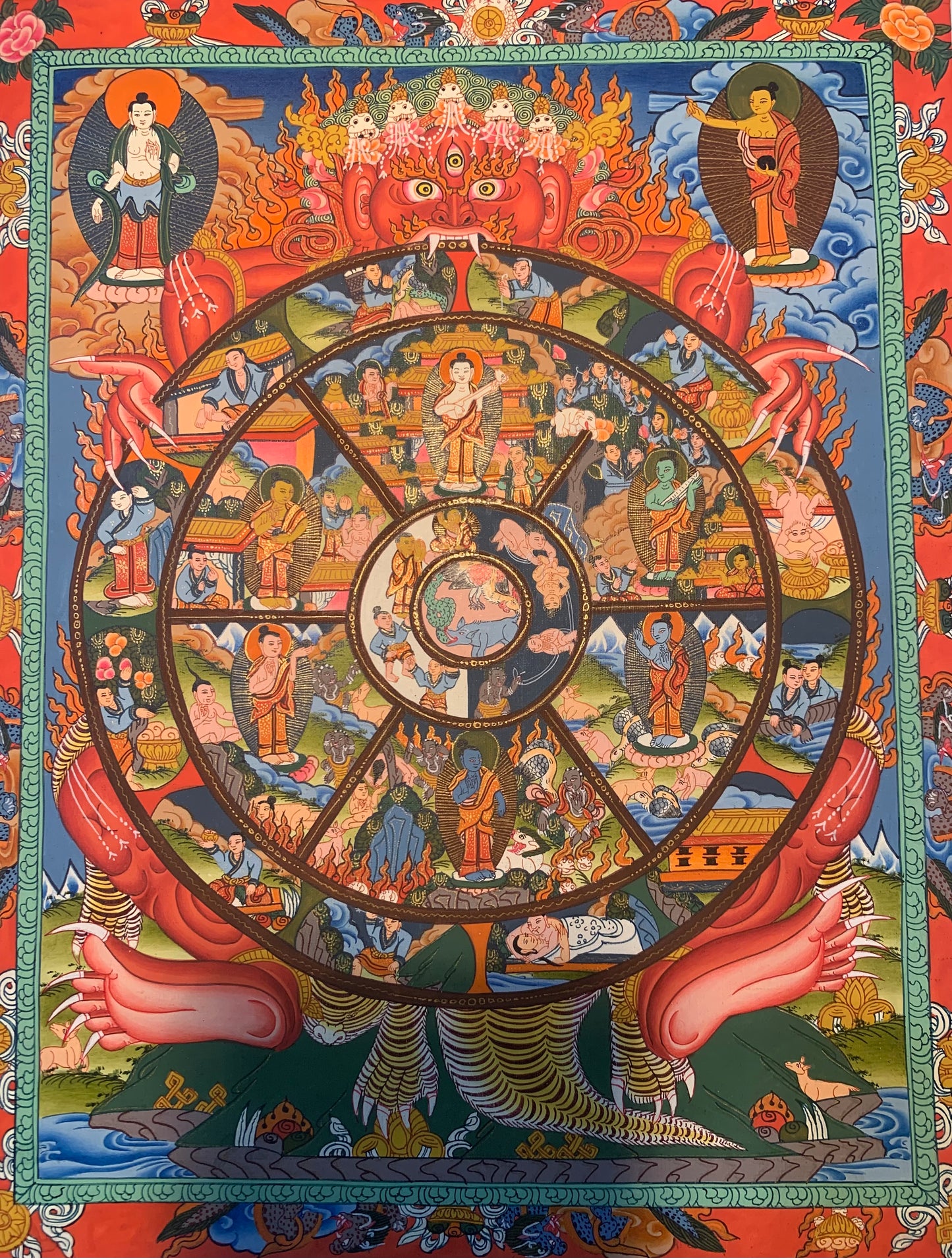 The Wheel of Life Thangka Painting 40*30