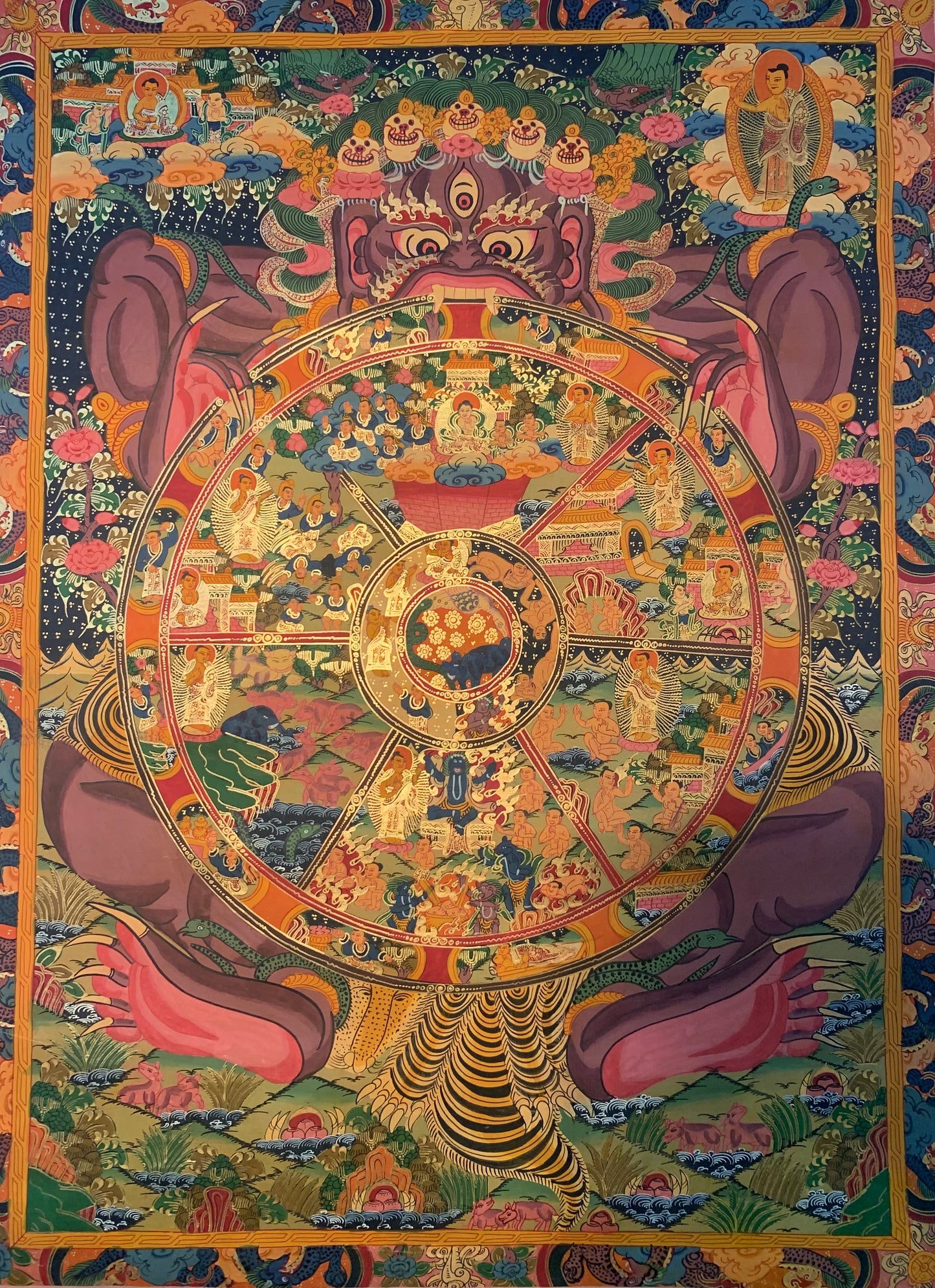 The Wheel of Life Thangka Painting 60*46