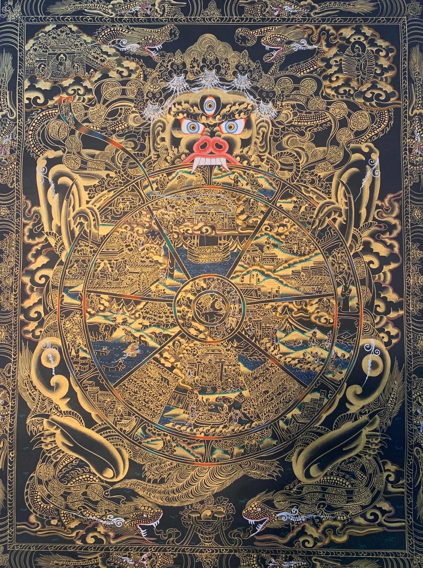 The Wheel of Life Thangka Painting 75*53