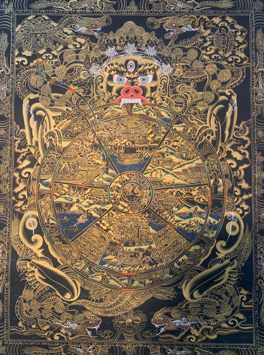 The Wheel of Life Thangka Painting 75*53