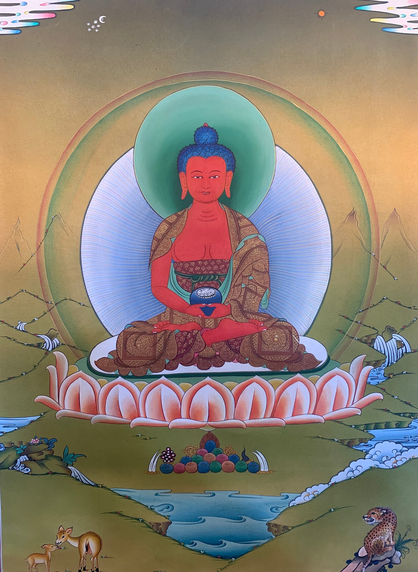 Amitabha Buddha Thangka Painting 46*33