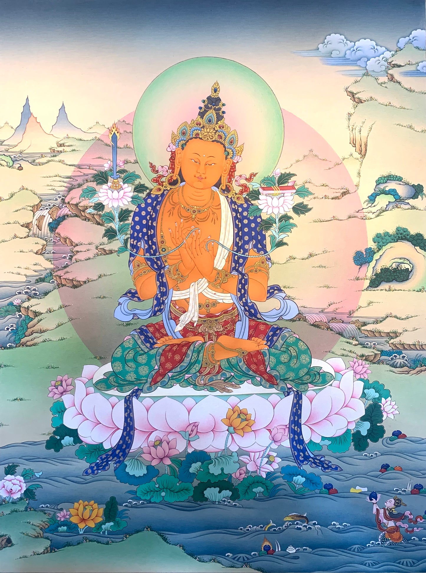 Manjushri Thangka Painting 60*45