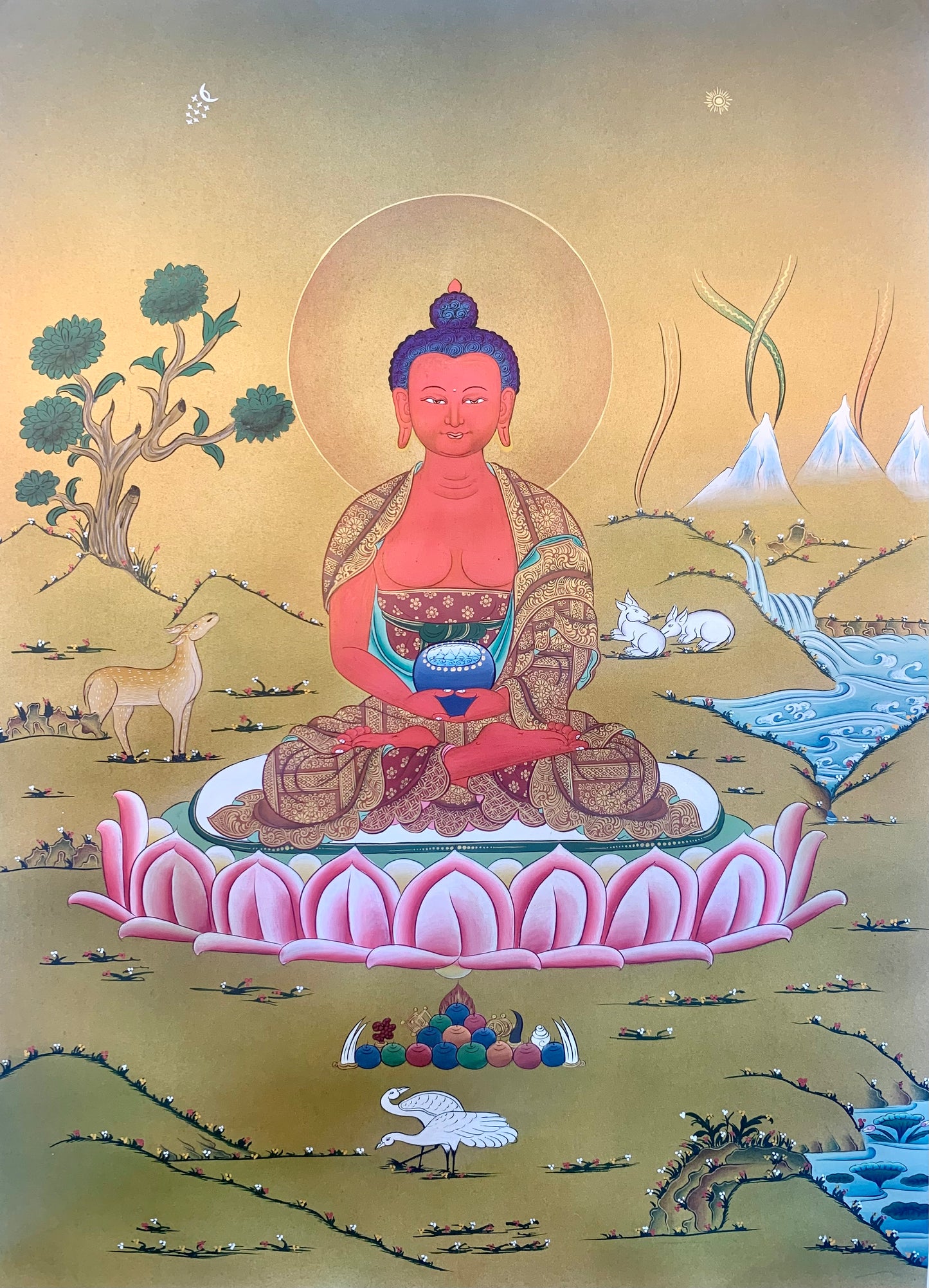 Amitabha Buddha Thangka Painting 46*33