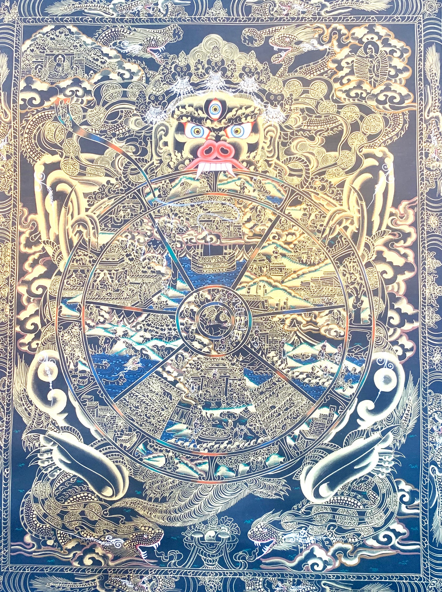 The Wheel of Life Thangka Painting 60*45