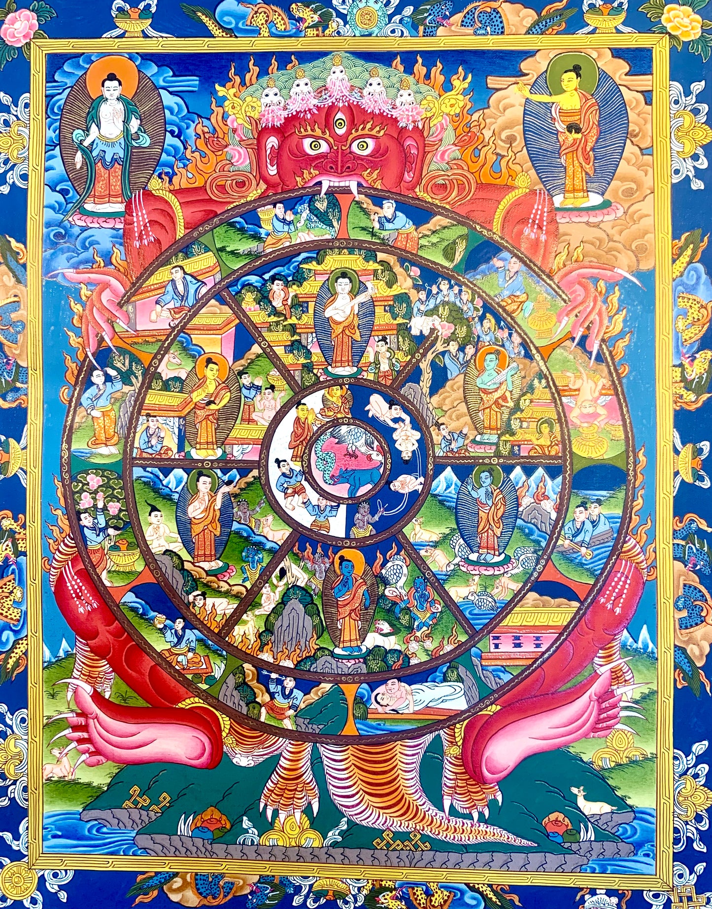 The Wheel of Life Thangka Painting 35*26