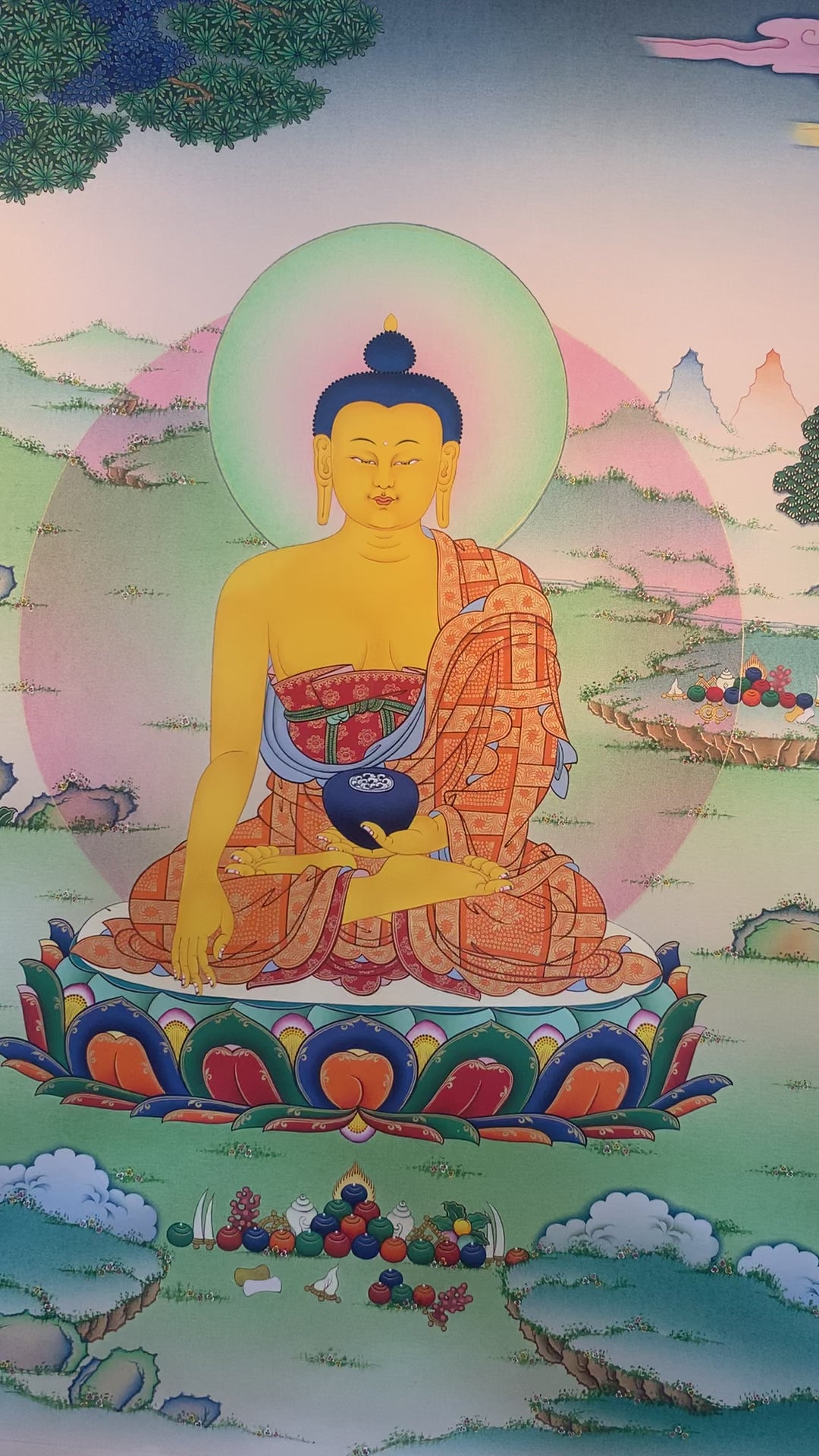 Shakyamuni Buddha Thangka Painting 60*46