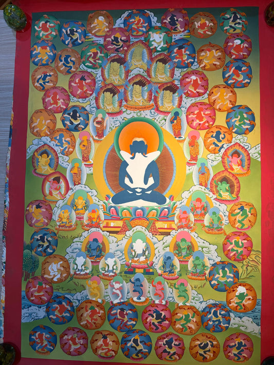 Bardo Shitro Thangka Set of 3 | 50% Deposit