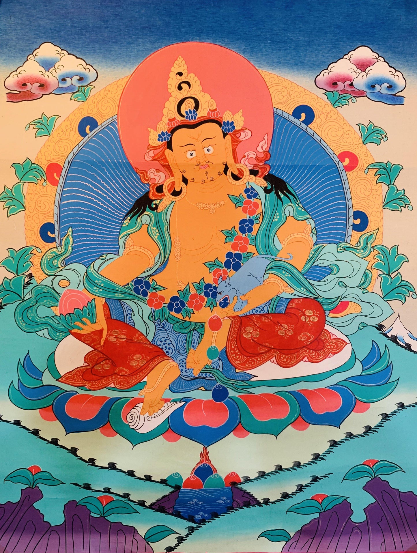 Jambhala Thangka Painting 50*40 - The Thangka