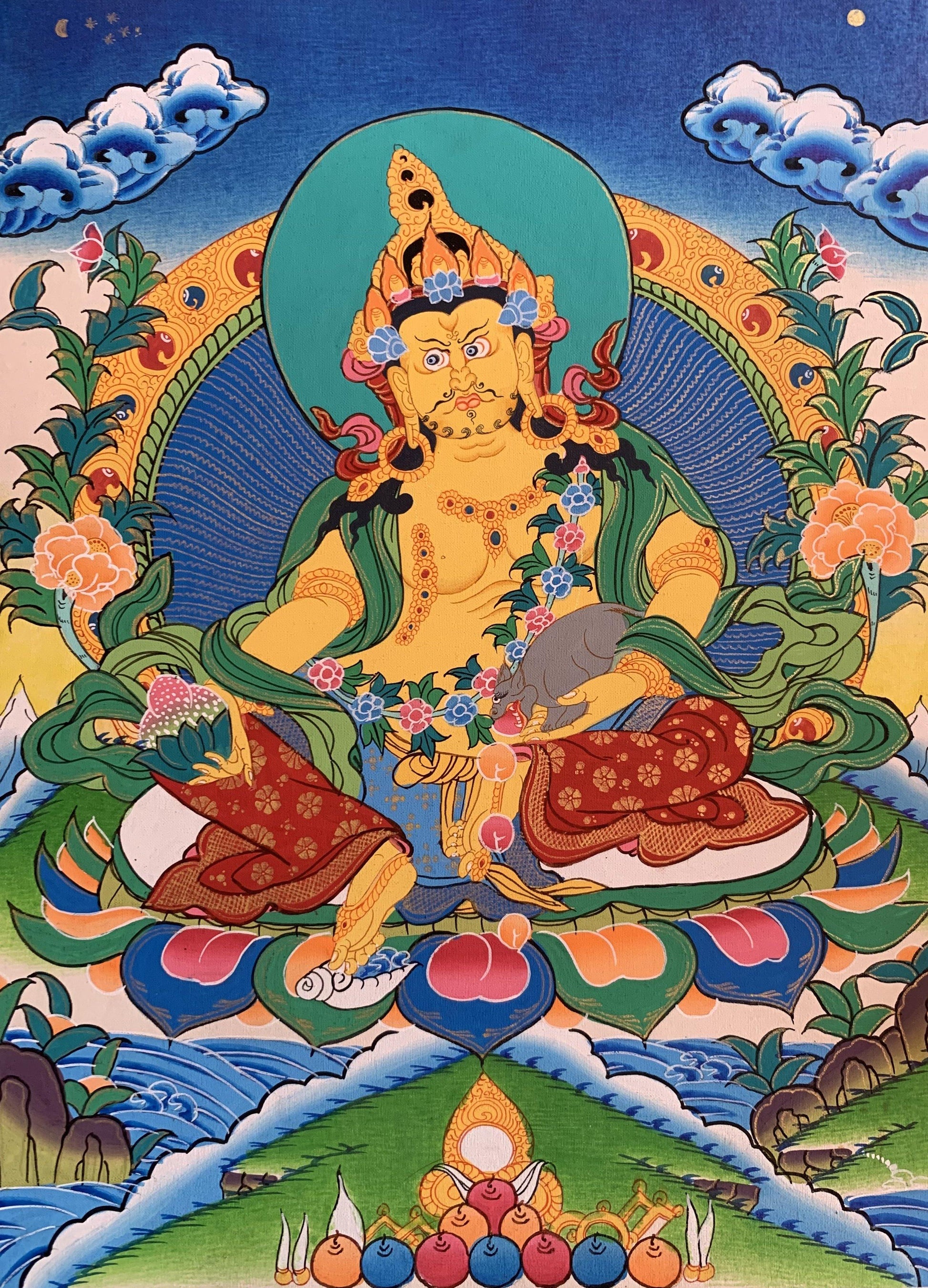 Jambhala Thangka Painting 40*30 - The Thangka