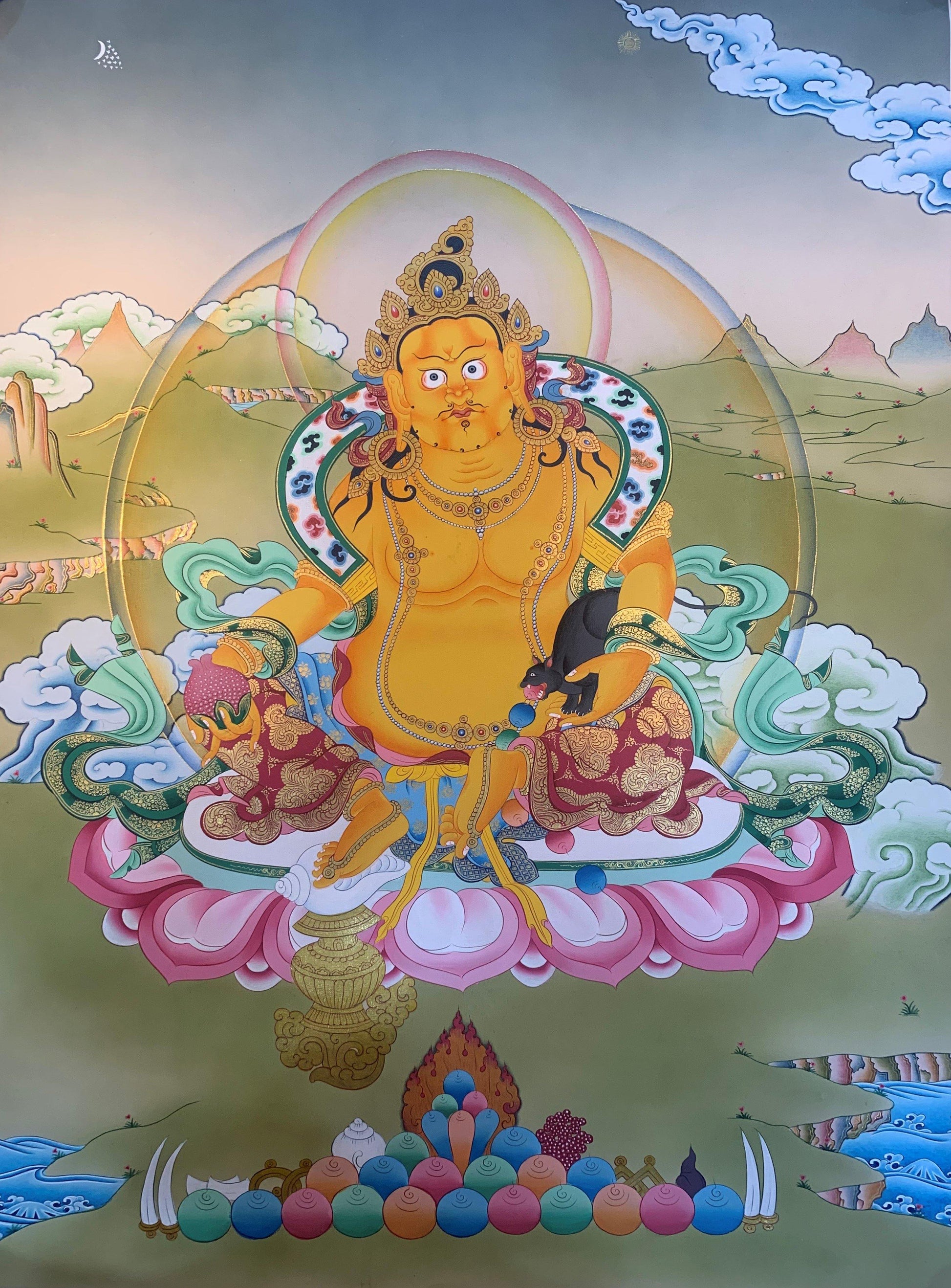 Jambhala Thangka Painting 60*45 - The Thangka