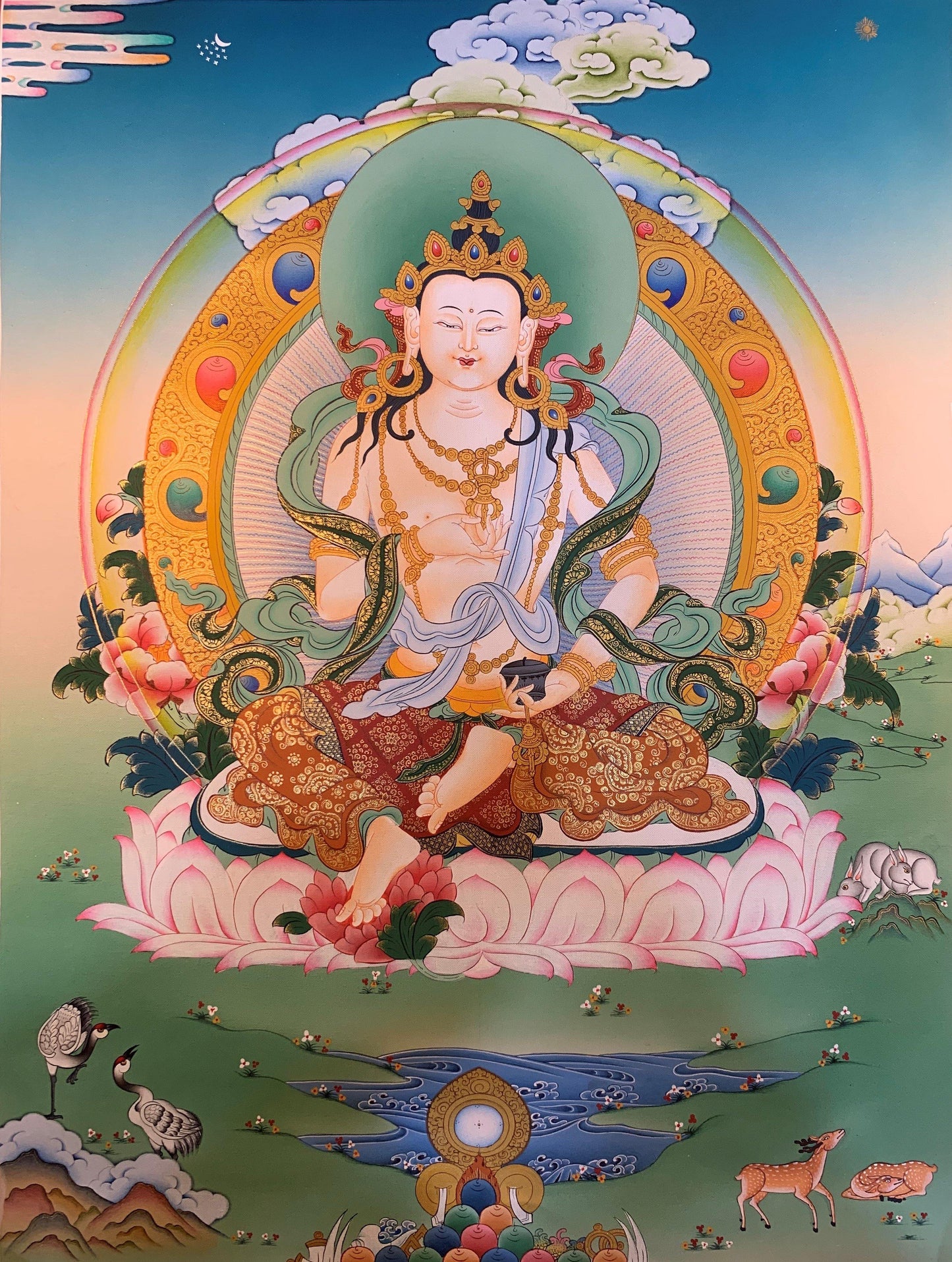 Vajrasattva Thangka Painting 50*40 - The Thangka
