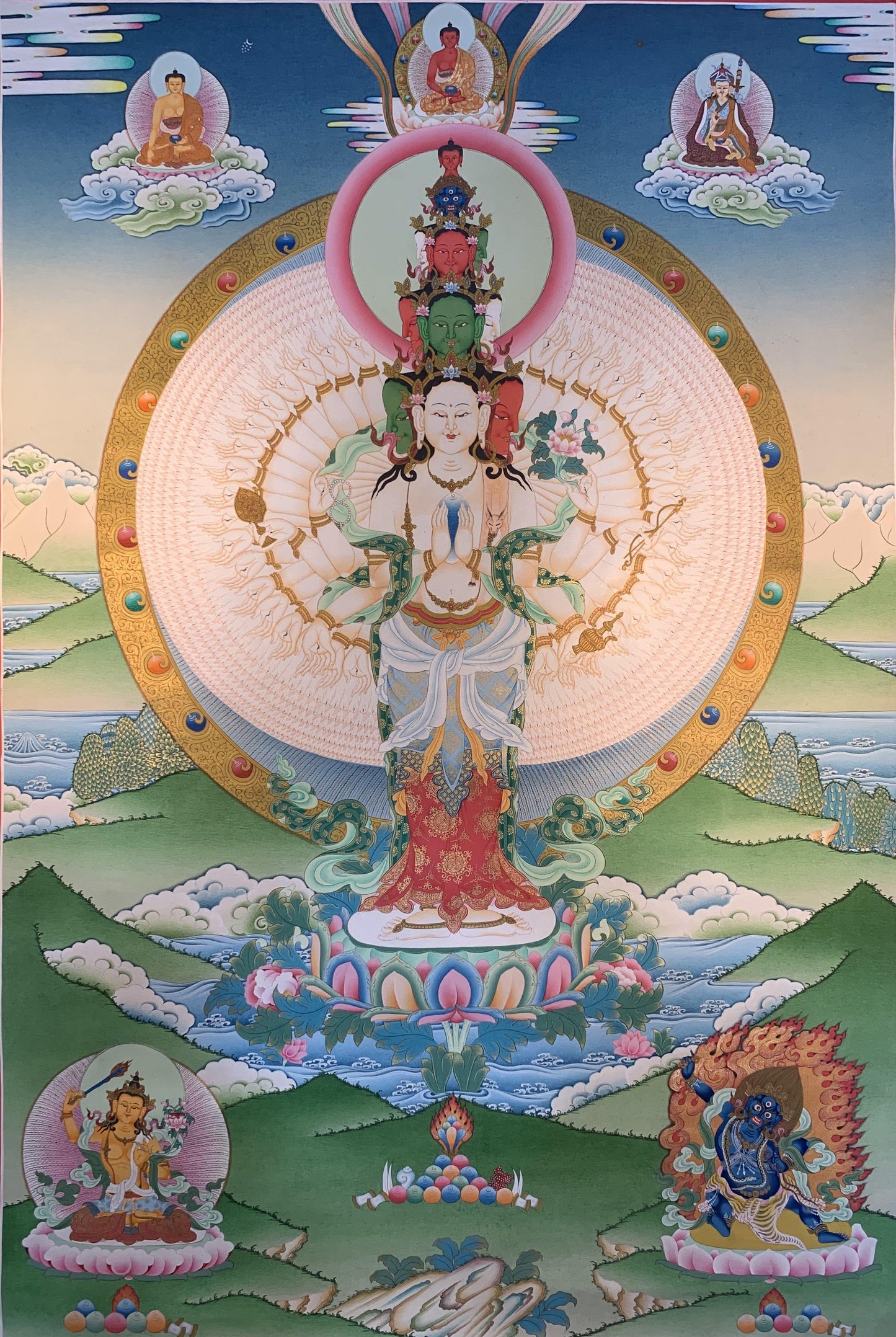 Avalokiteshvara Thangka Painting 70*50 - The Thangka
