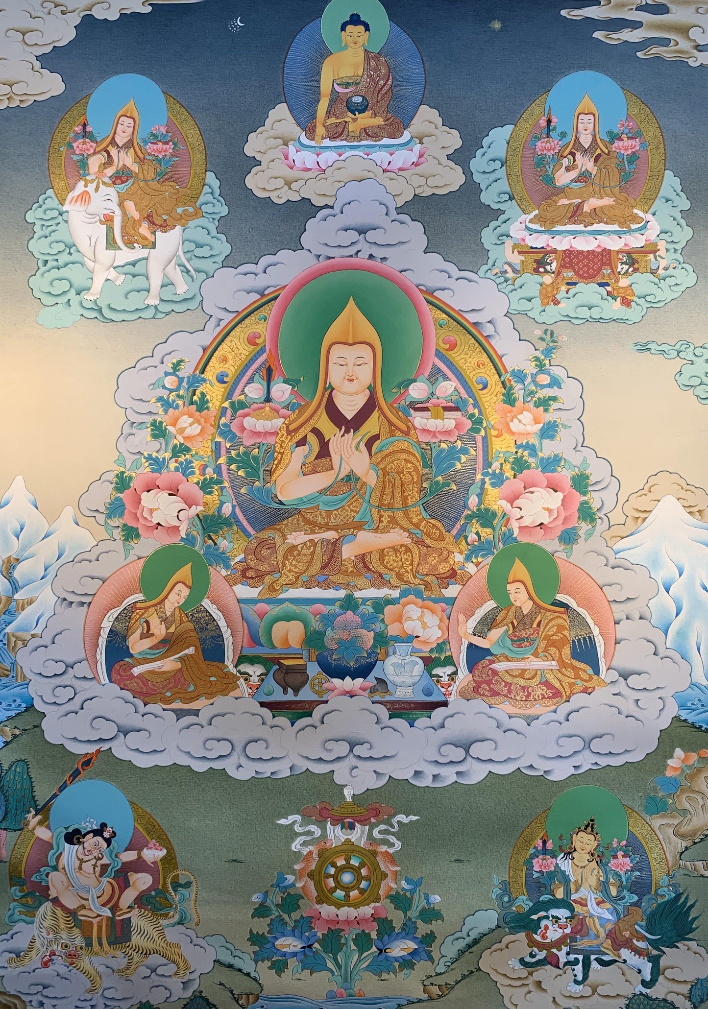Je Tsongkapa Thangka Painting 76*52 - The Thangka
