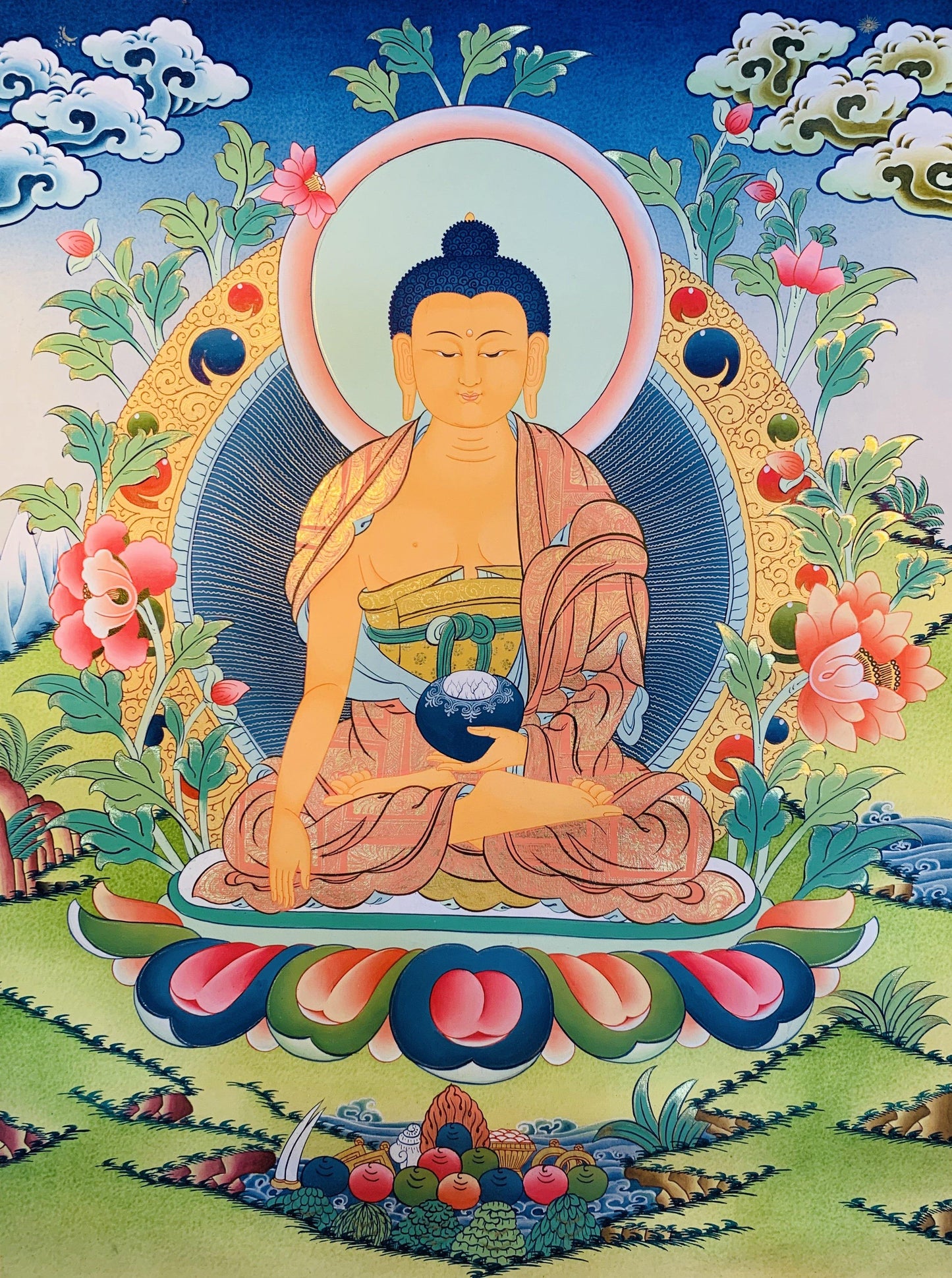 Shakyamuni Buddha Thangka Painting 50*40 - The Thangka
