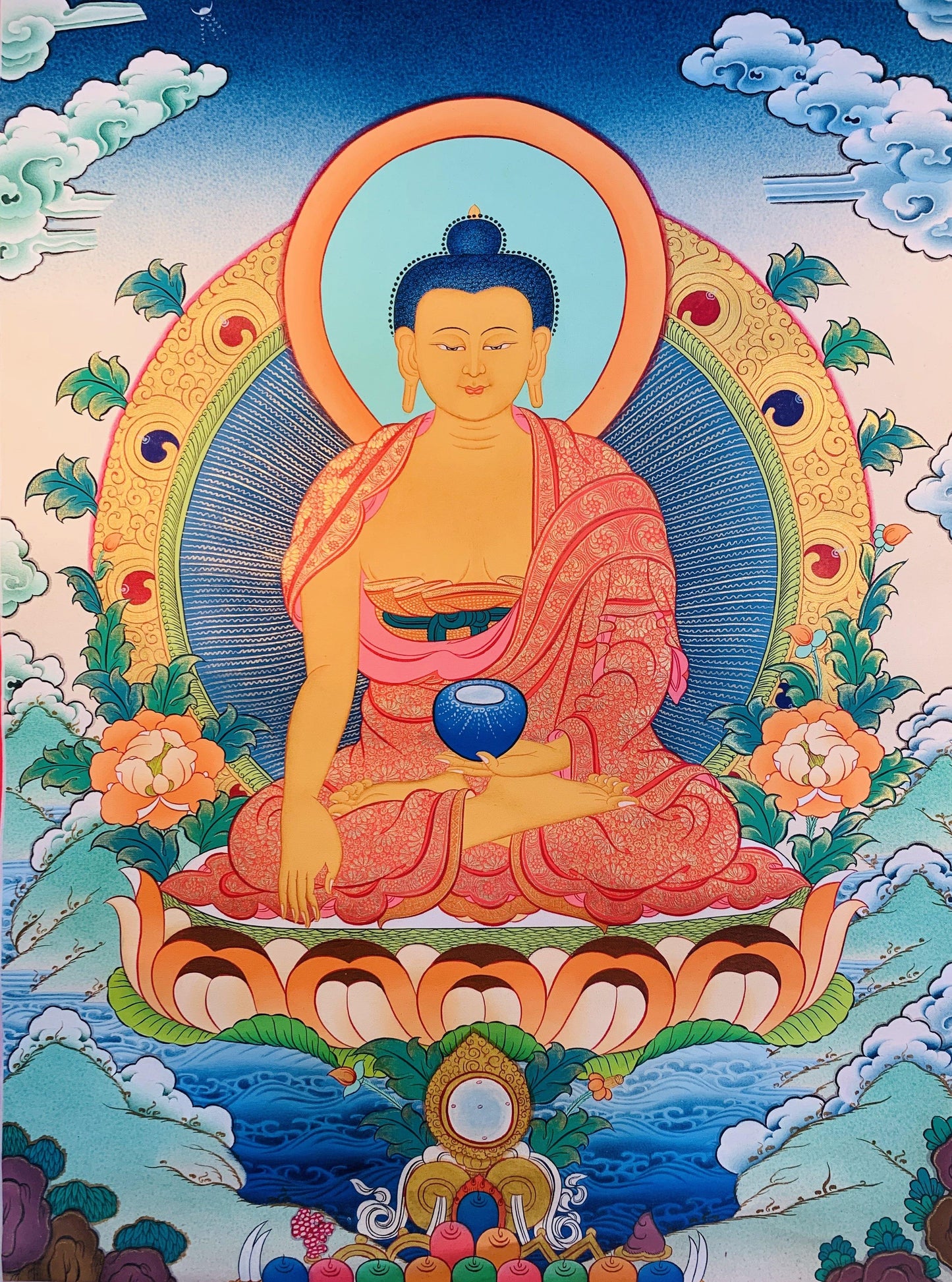 Shakyamuni Buddha Thangka Painting 50*40 - The Thangka