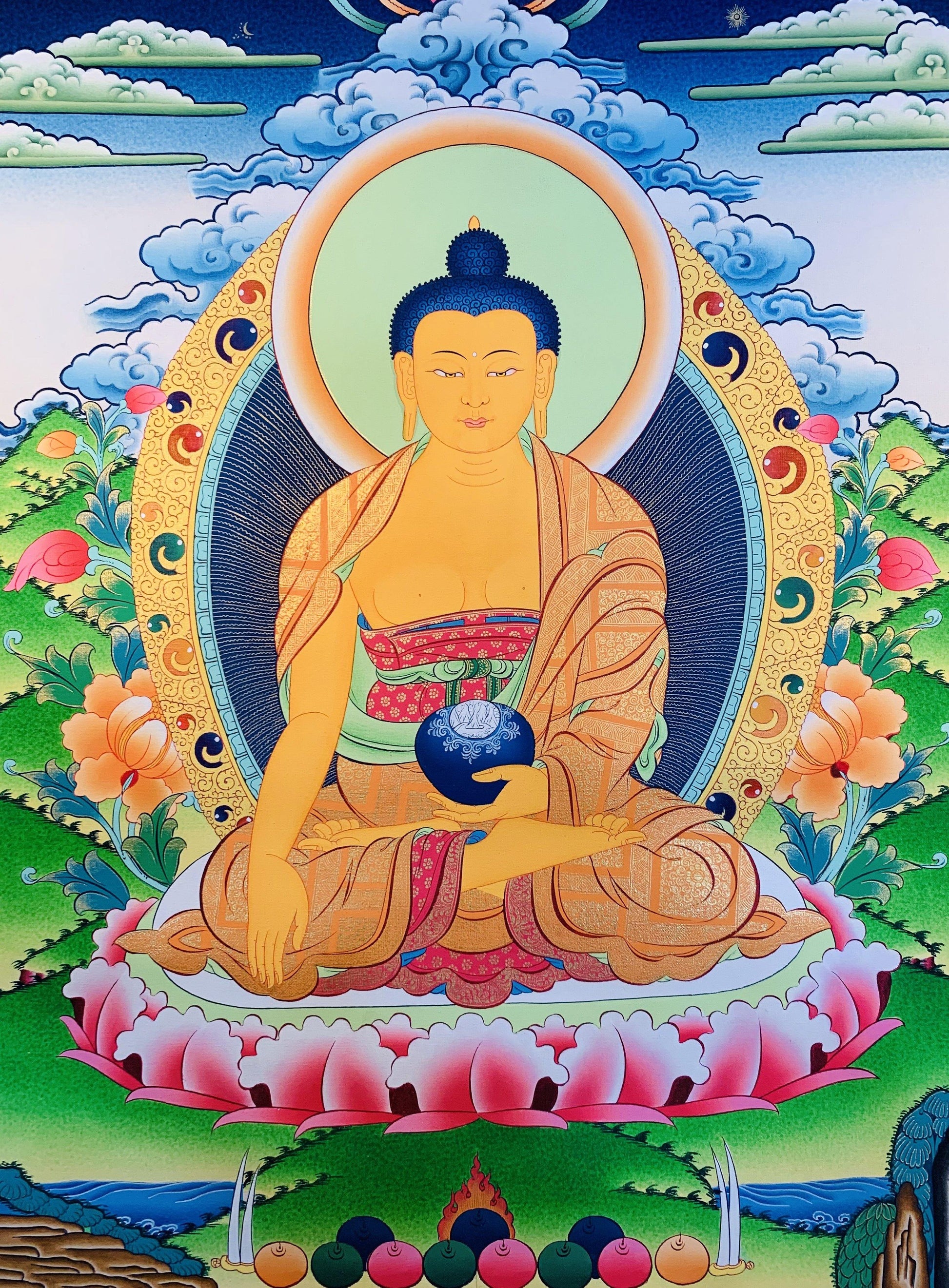 Shakyamuni Buddha Thangka Painting 50*40 - The Thangka