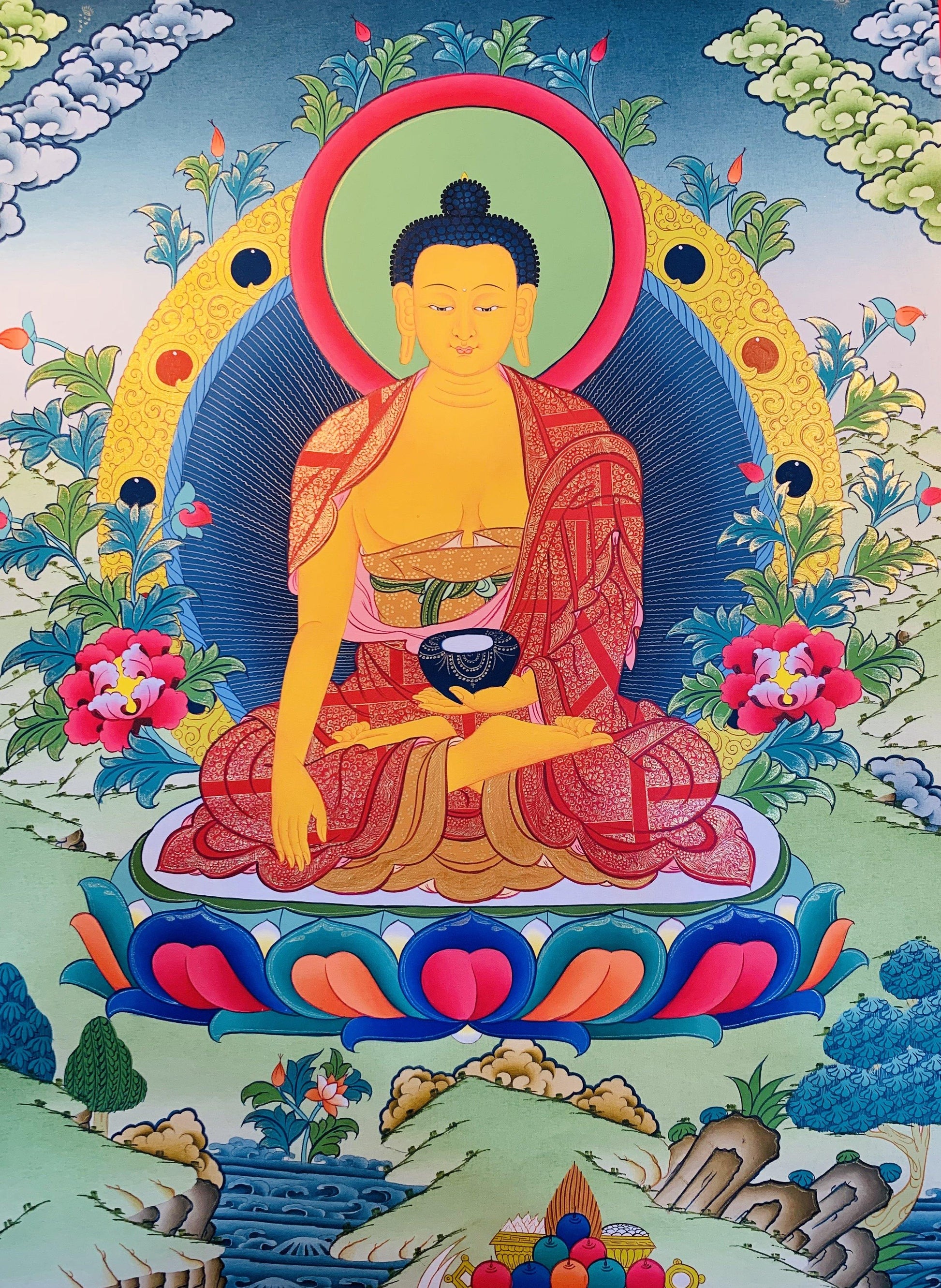 Shakyamuni Buddha Thangka Painting 50*40 - The Thangka