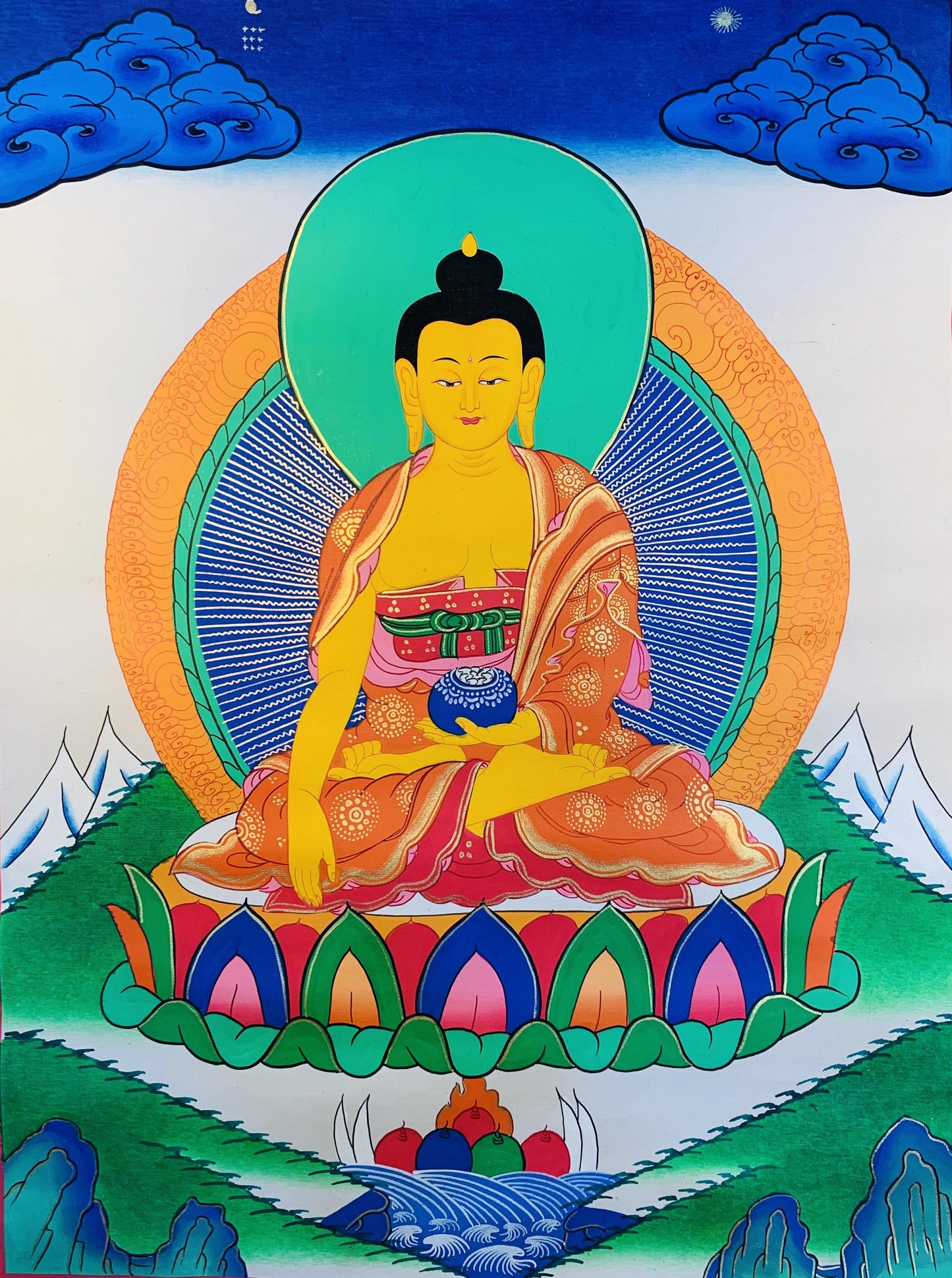 Shakyamuni Buddha Thangka Painting 40*30 - The Thangka