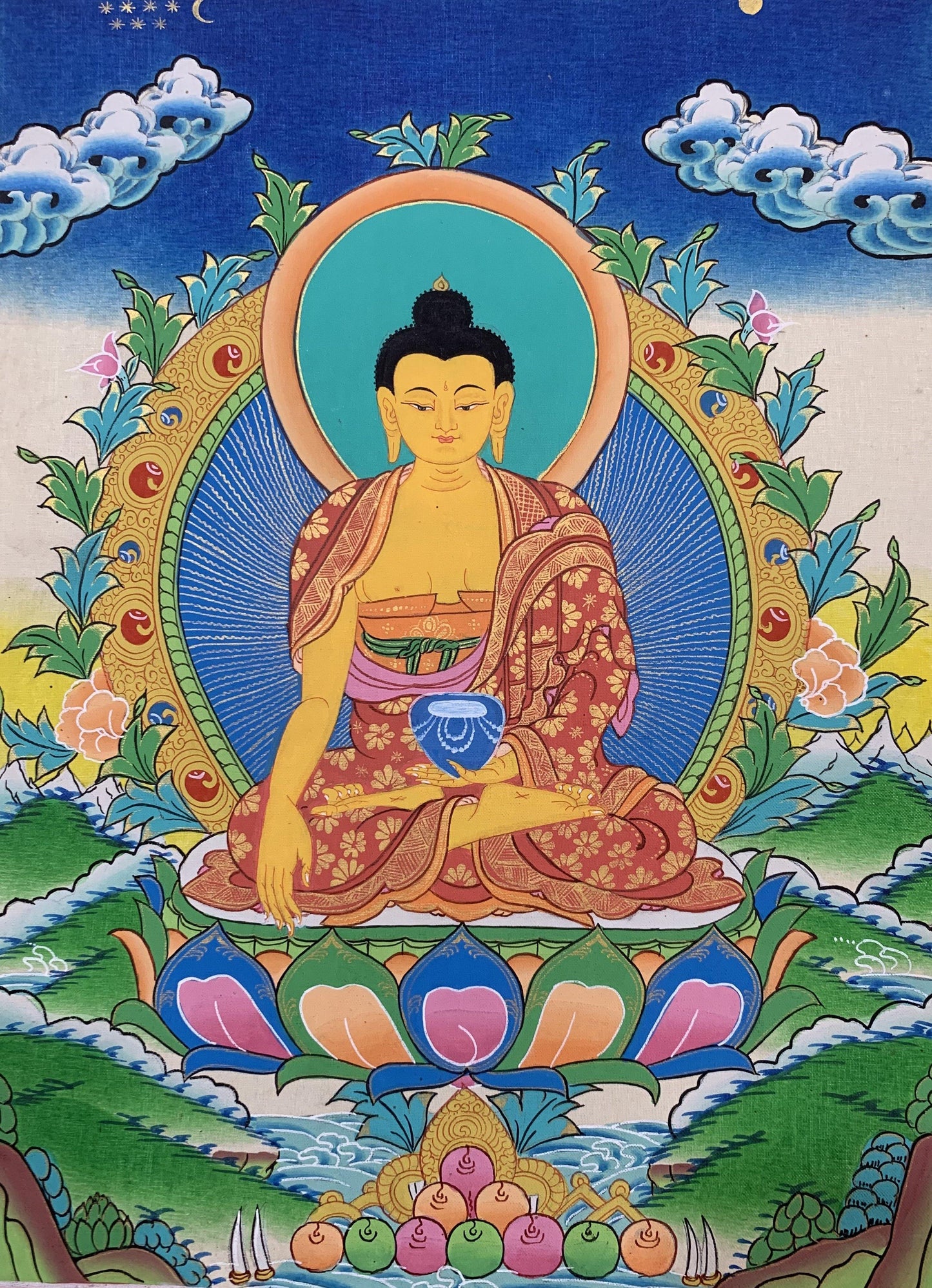 Shakyamuni Buddha Thangka Painting 40*30 - The Thangka