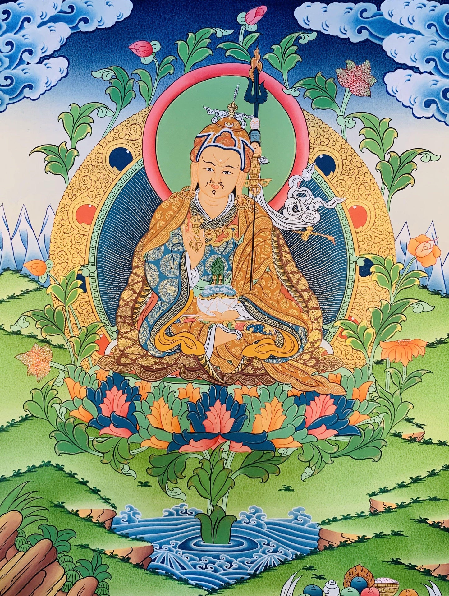Guru Rinpoche Thangka Painting 50*40 - The Thangka