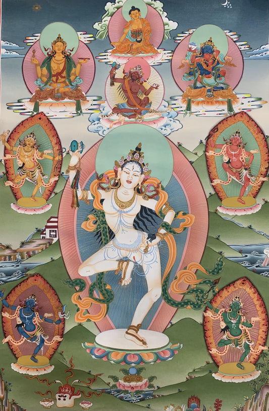Machik Labdron Thangka Painting 50*33 - The Thangka