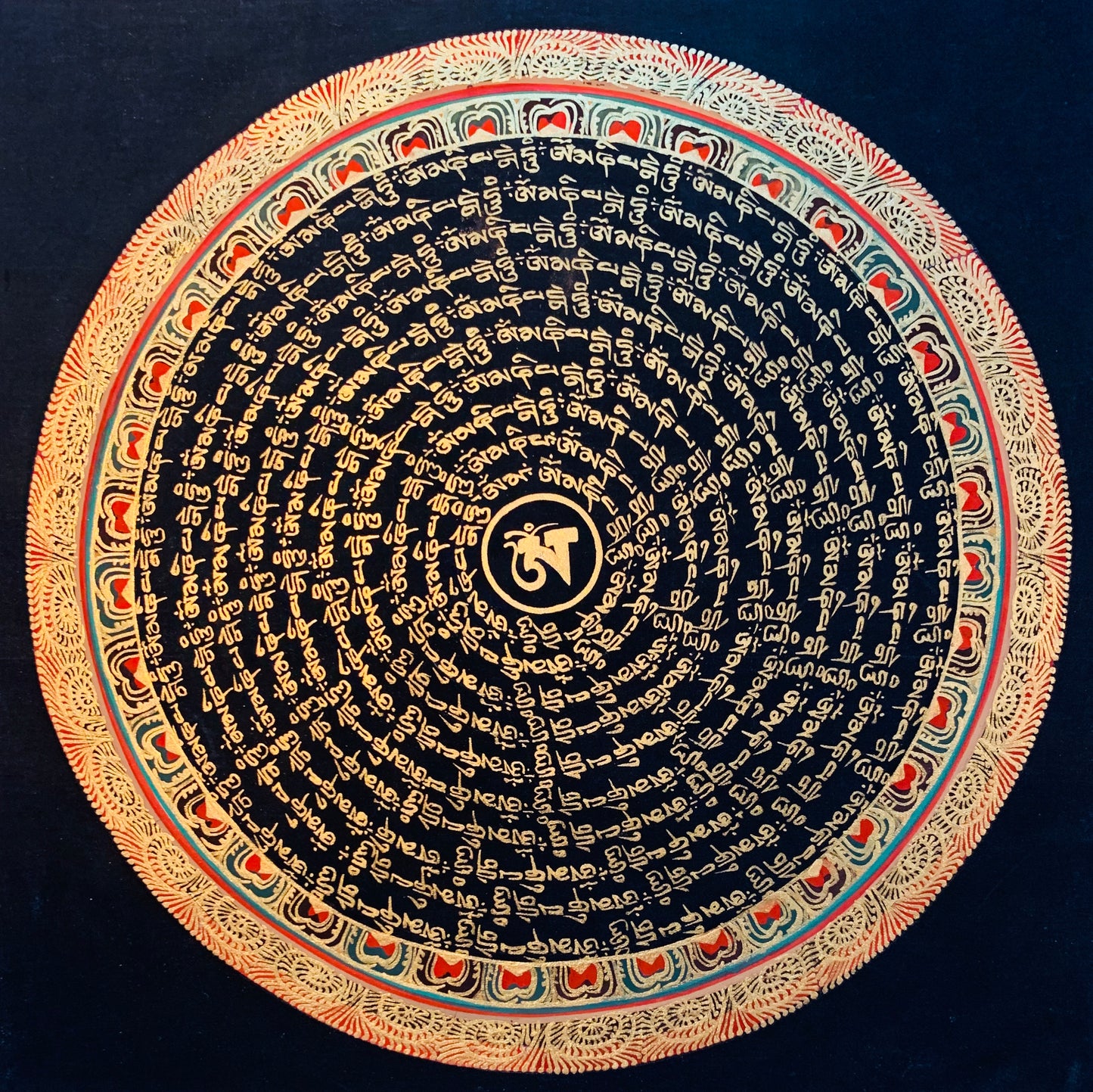 Mantra Mandala Thangka Painting 30*30 - The Thangka