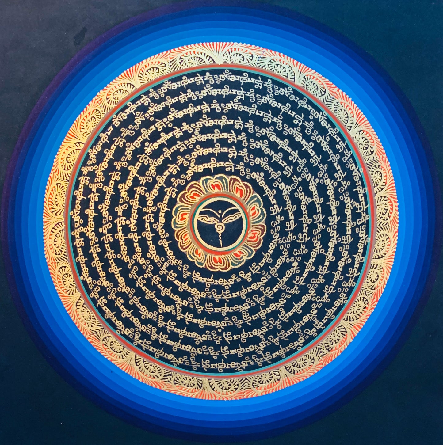 Mantra Mandala Thangka Painting 30*30 - The Thangka