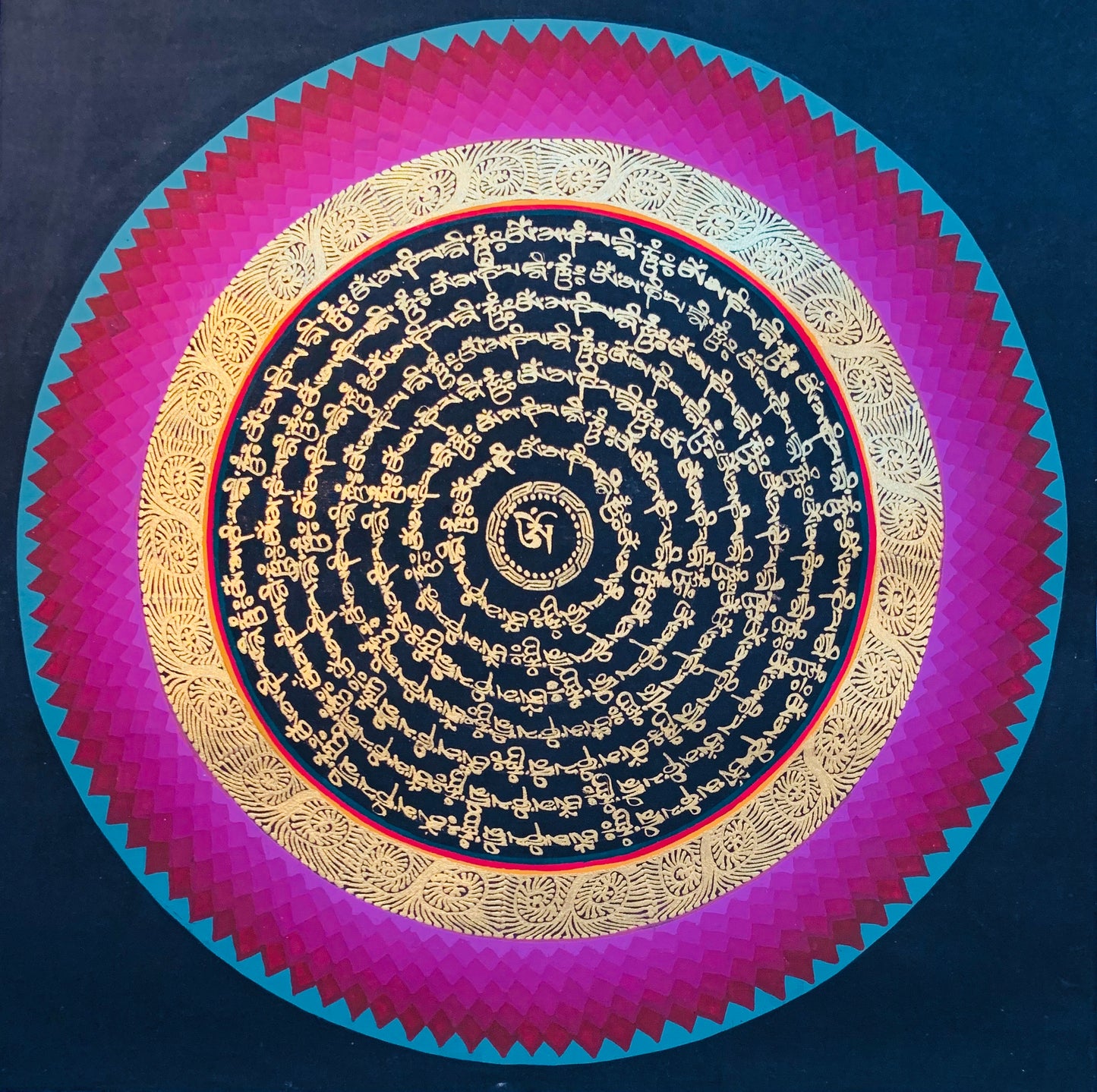 Mantra Mandala Thangka Painting 30*30 - The Thangka