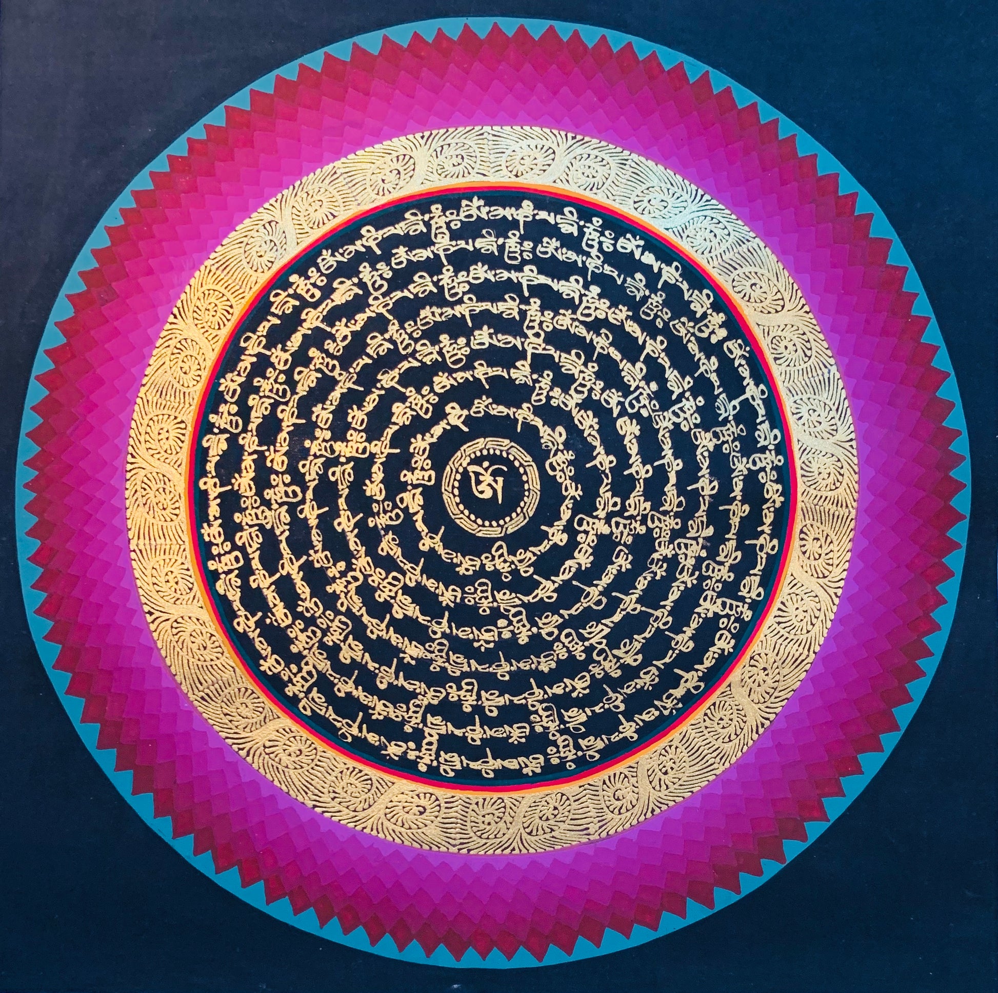 Mantra Mandala Thangka Painting 30*30 - The Thangka
