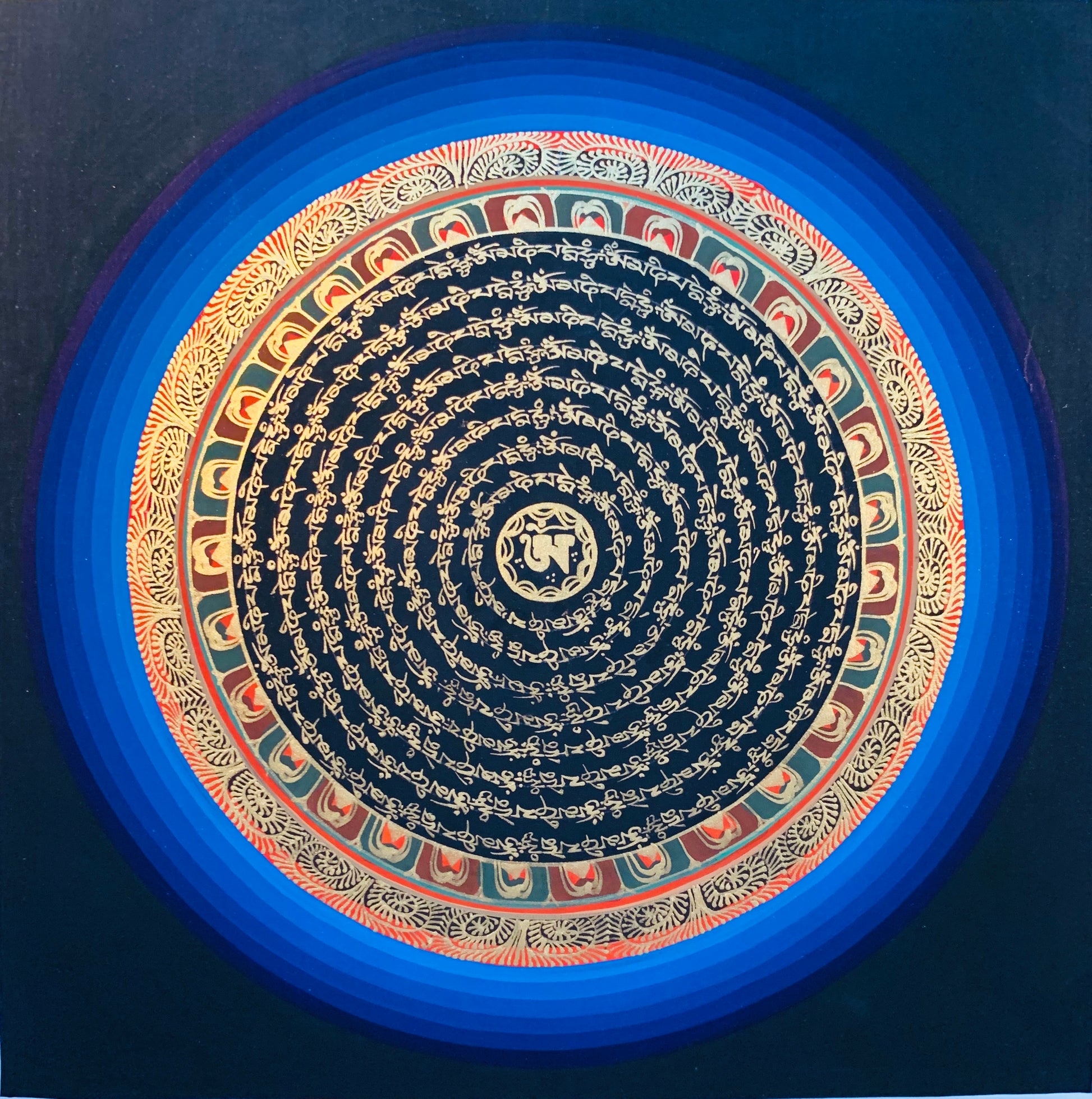 Mantra Mandala Thangka Painting 30*30 - The Thangka