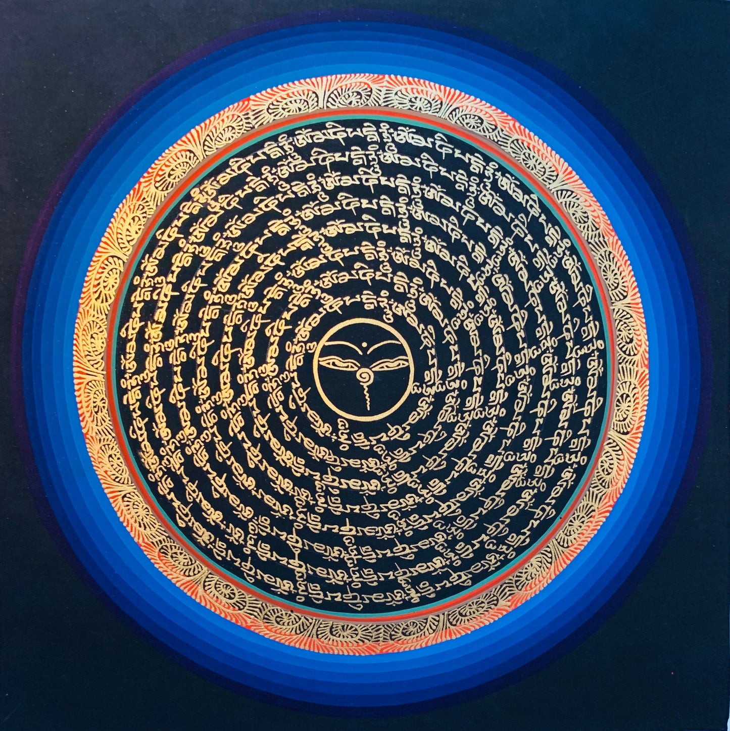 Mantra Mandala Thangka Painting 30*30 - The Thangka