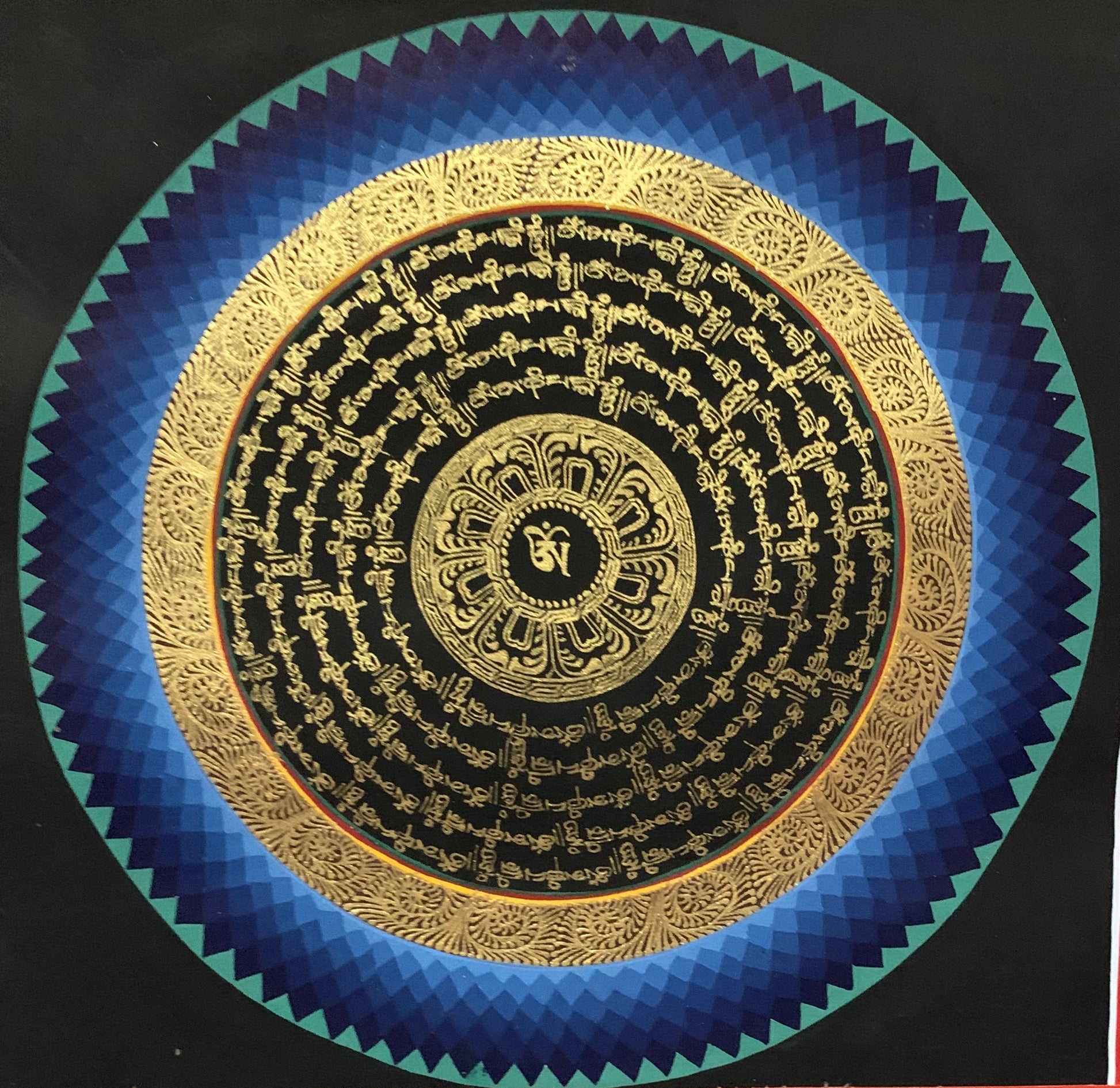 Mantra Mandala Thangka Painting 30*30 - The Thangka