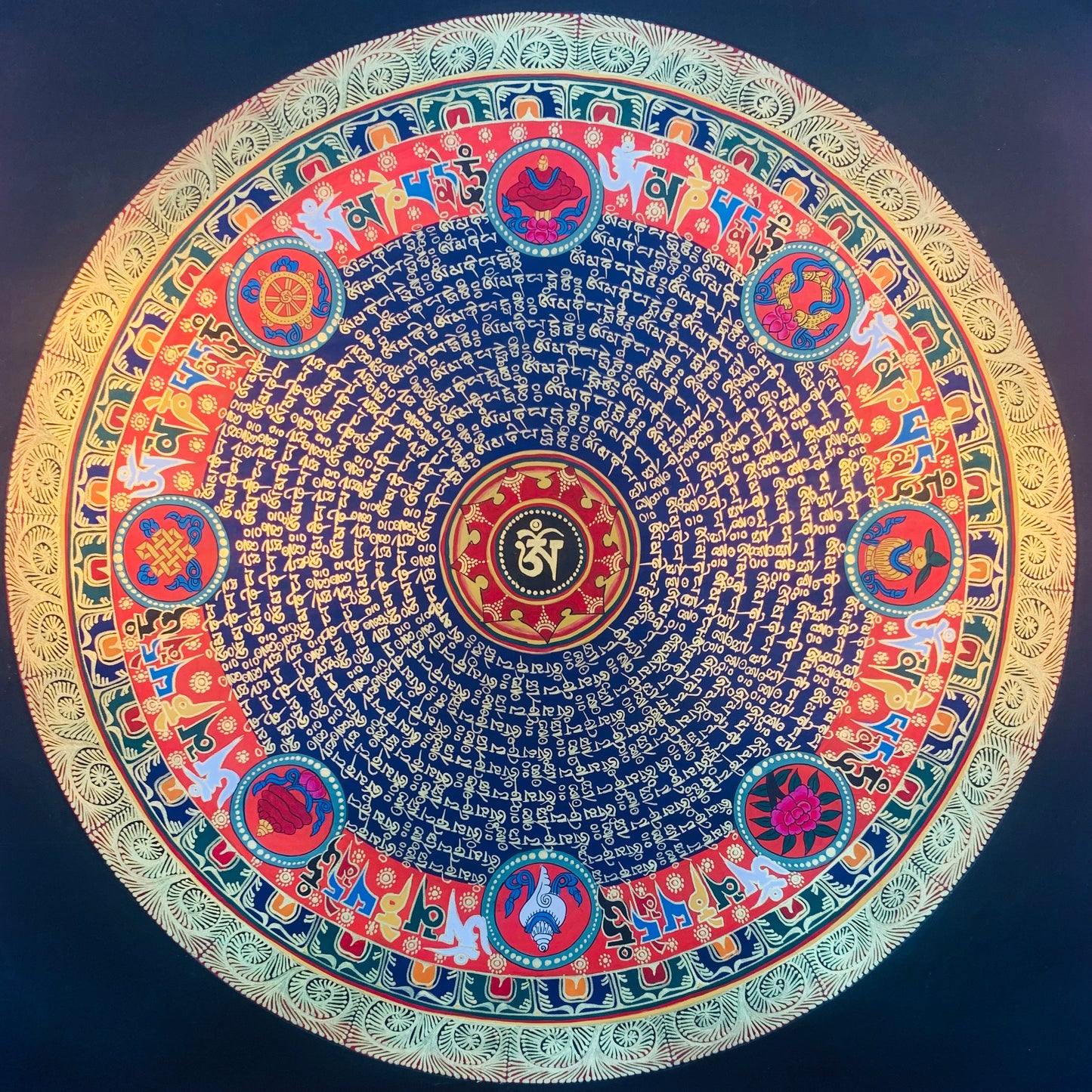 Mantra Mandala Thangka Painting 50*50 - The Thangka